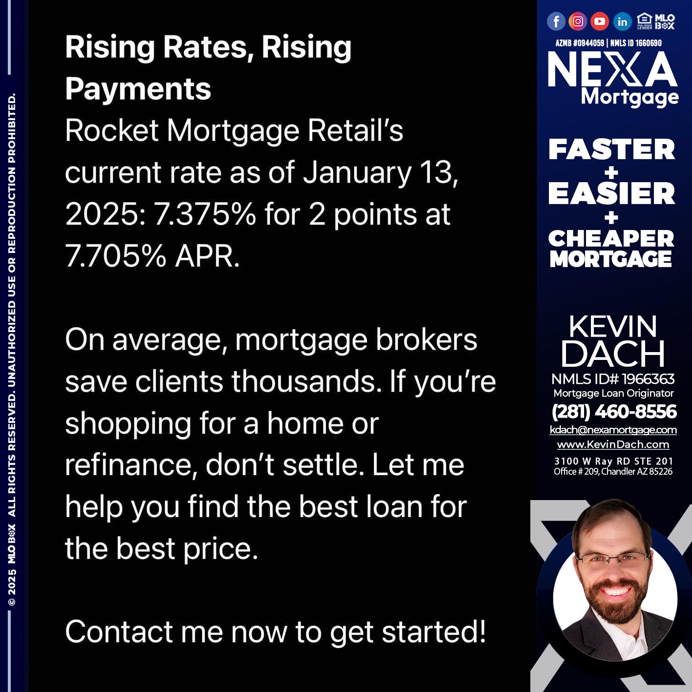 rising rates - Kevin Dach -Loan Officer