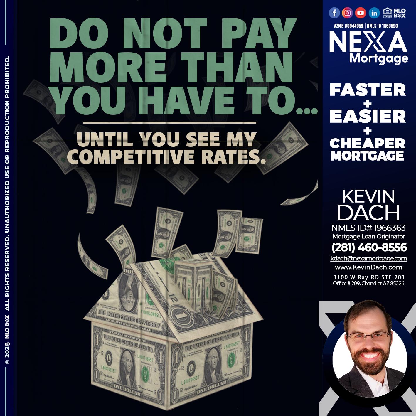 DO NOT PAY - Kevin Dach -Loan Officer