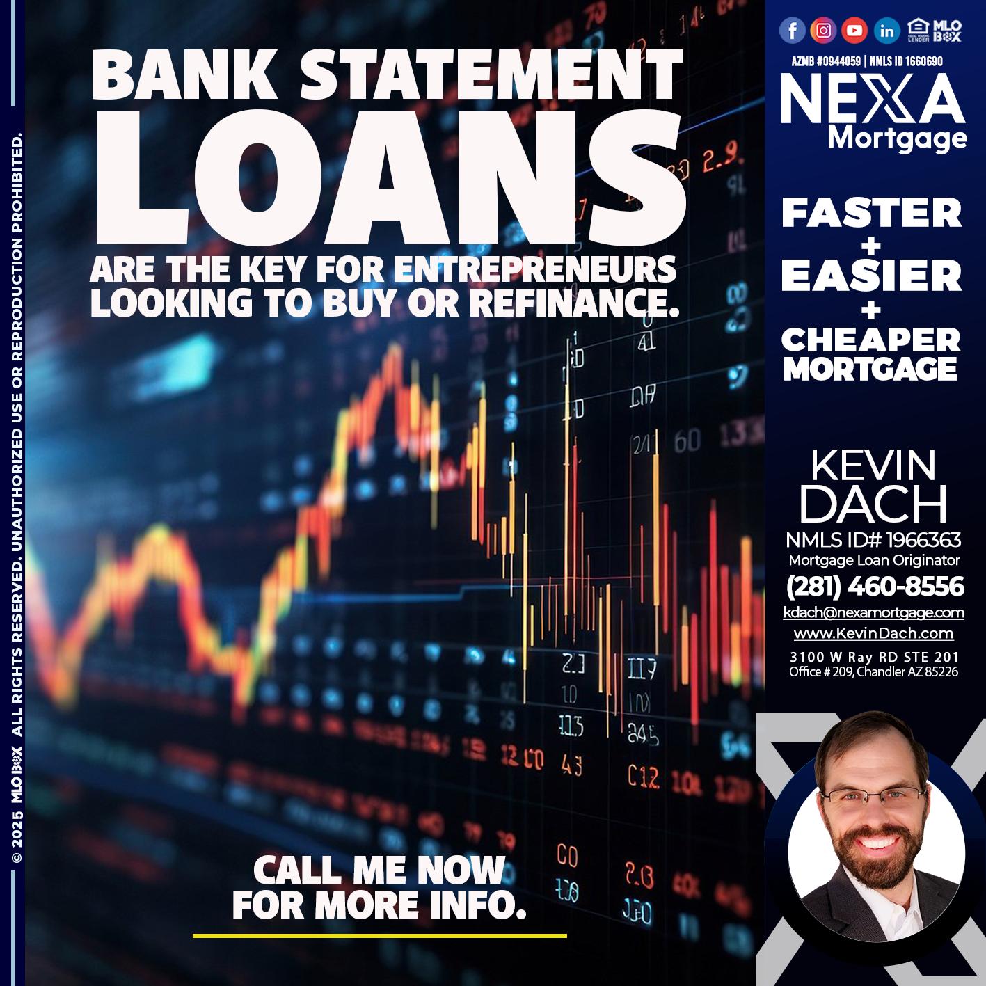 BANK STATEMENT - Kevin Dach -Loan Officer