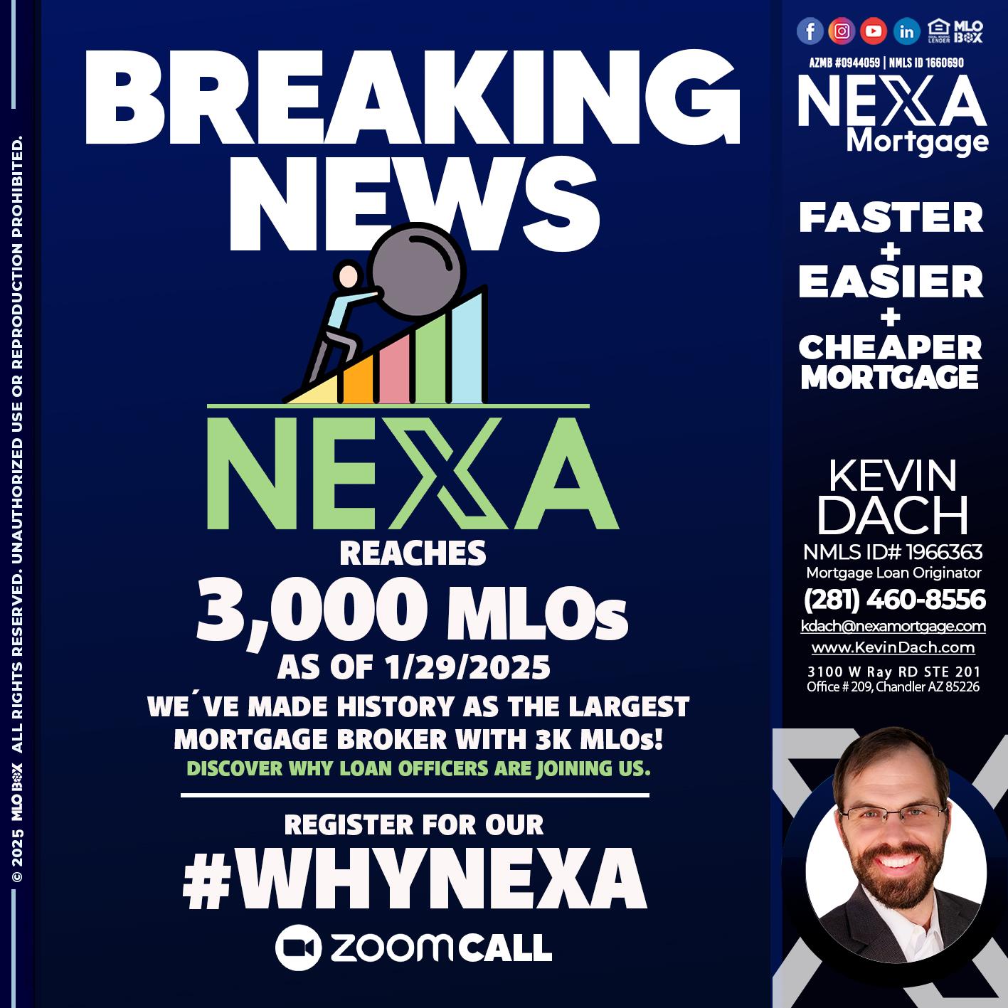 BREAKING NEWS - Kevin Dach -Loan Officer