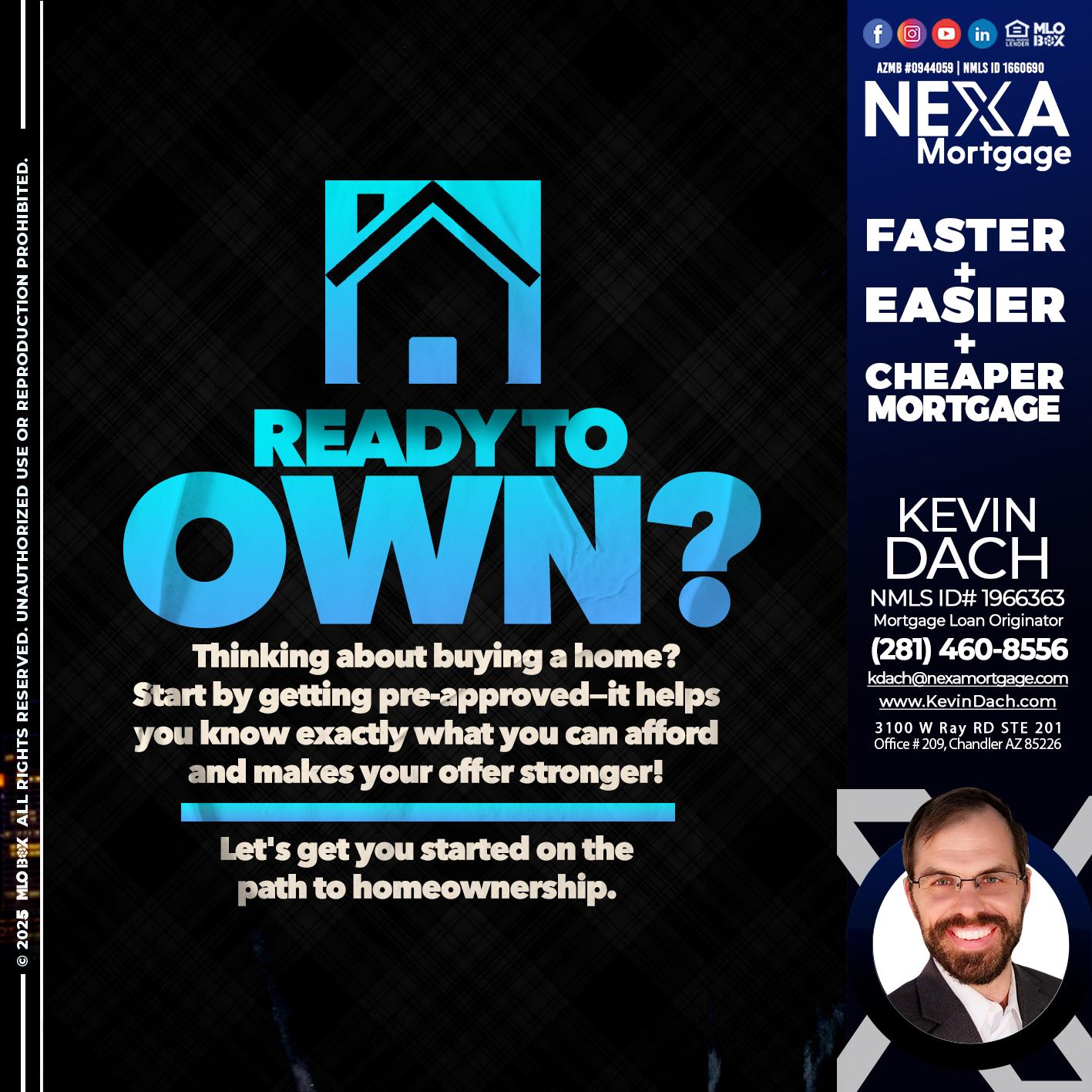 READY TO OWN - Kevin Dach -Loan Officer