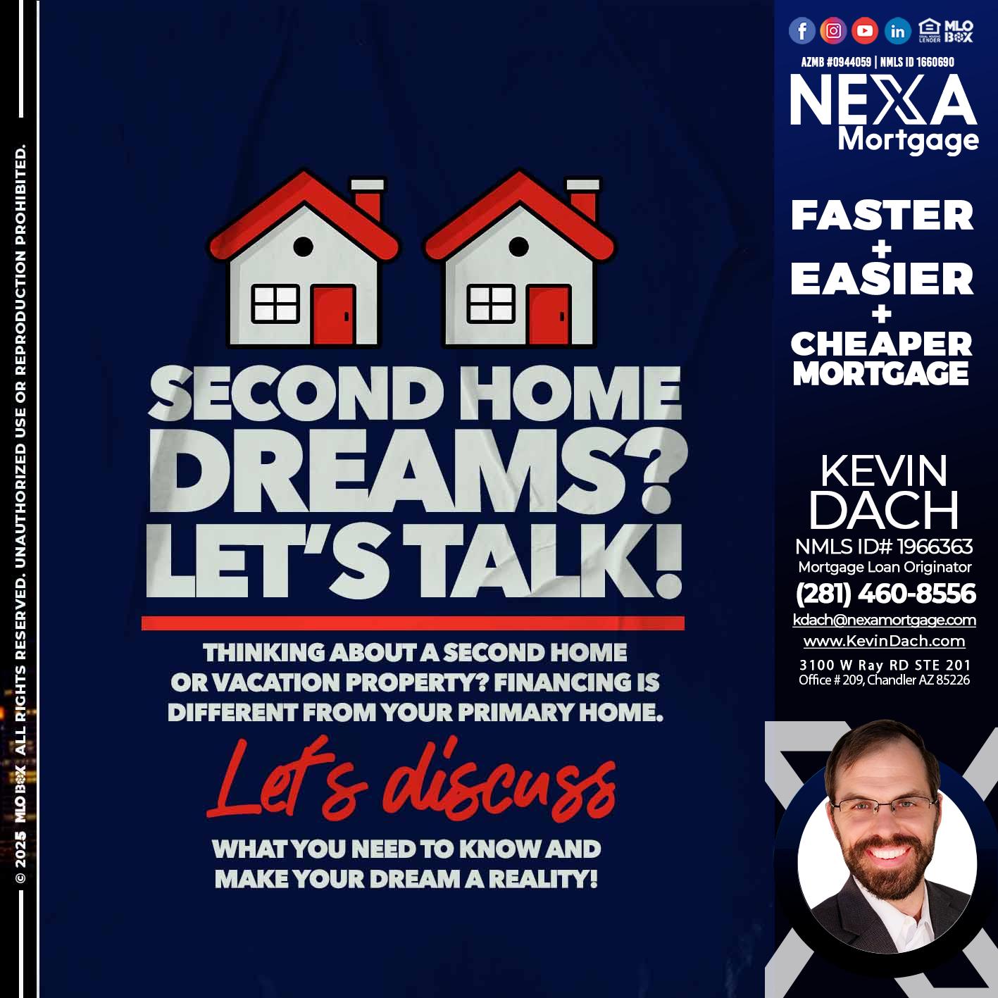 second home dreams? - Kevin Dach -Loan Officer