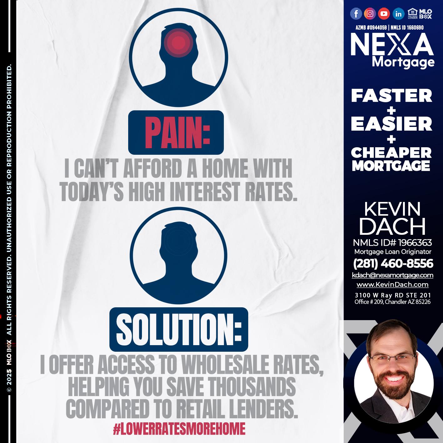 PAIN-SOLUTION - Kevin Dach -Loan Officer