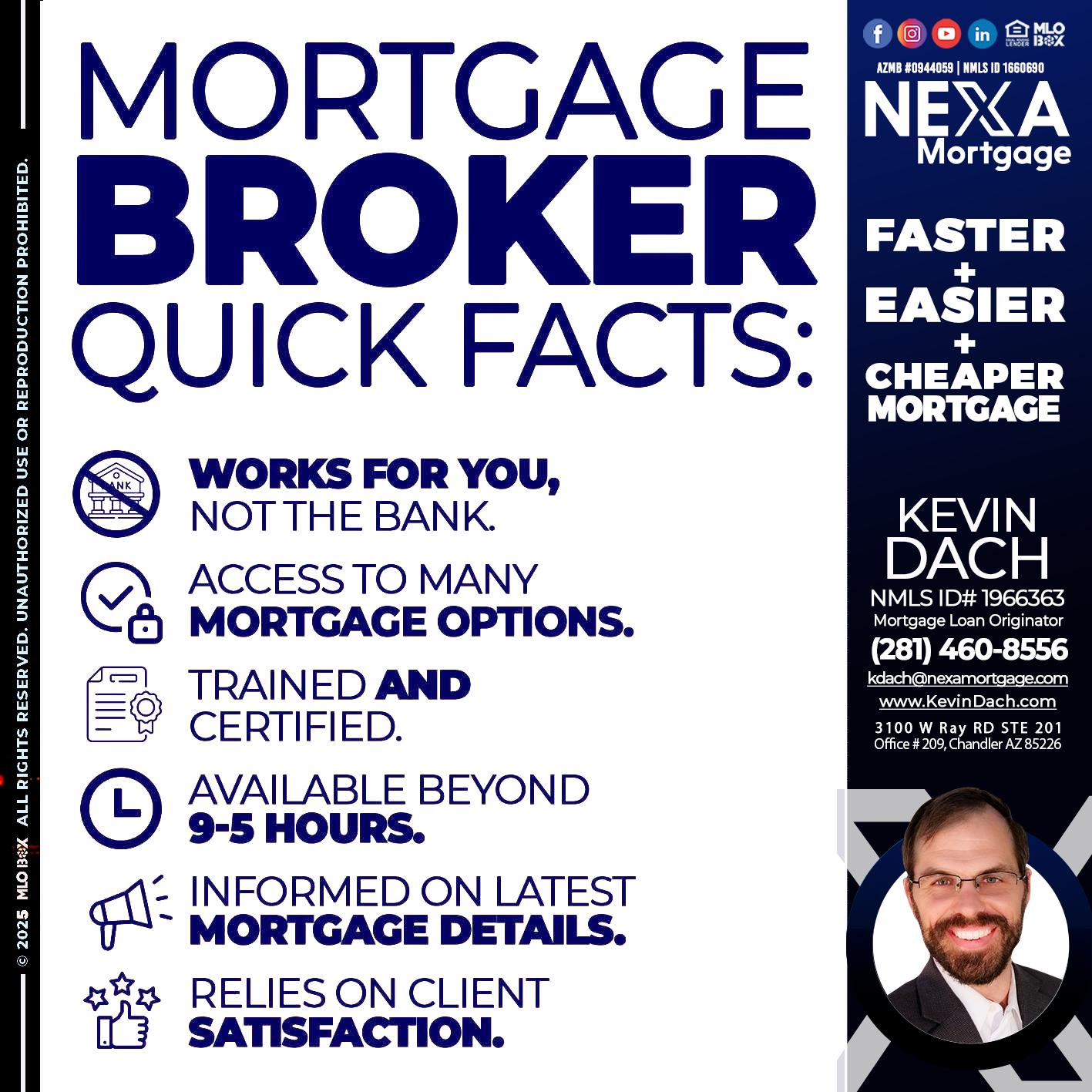 MORTGAGE BROKER - Kevin Dach -Loan Officer