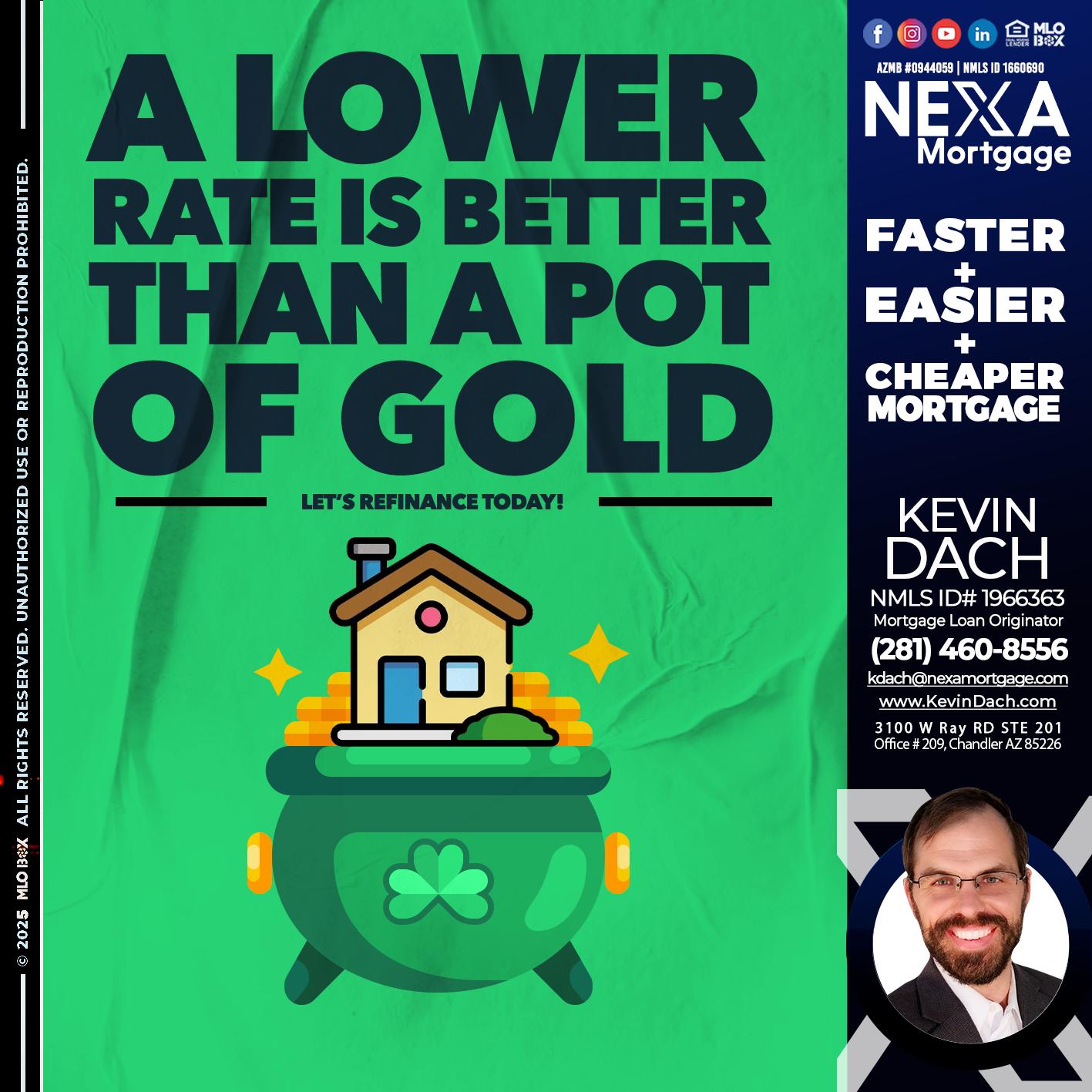 A LOWER RATE - Kevin Dach -Loan Officer