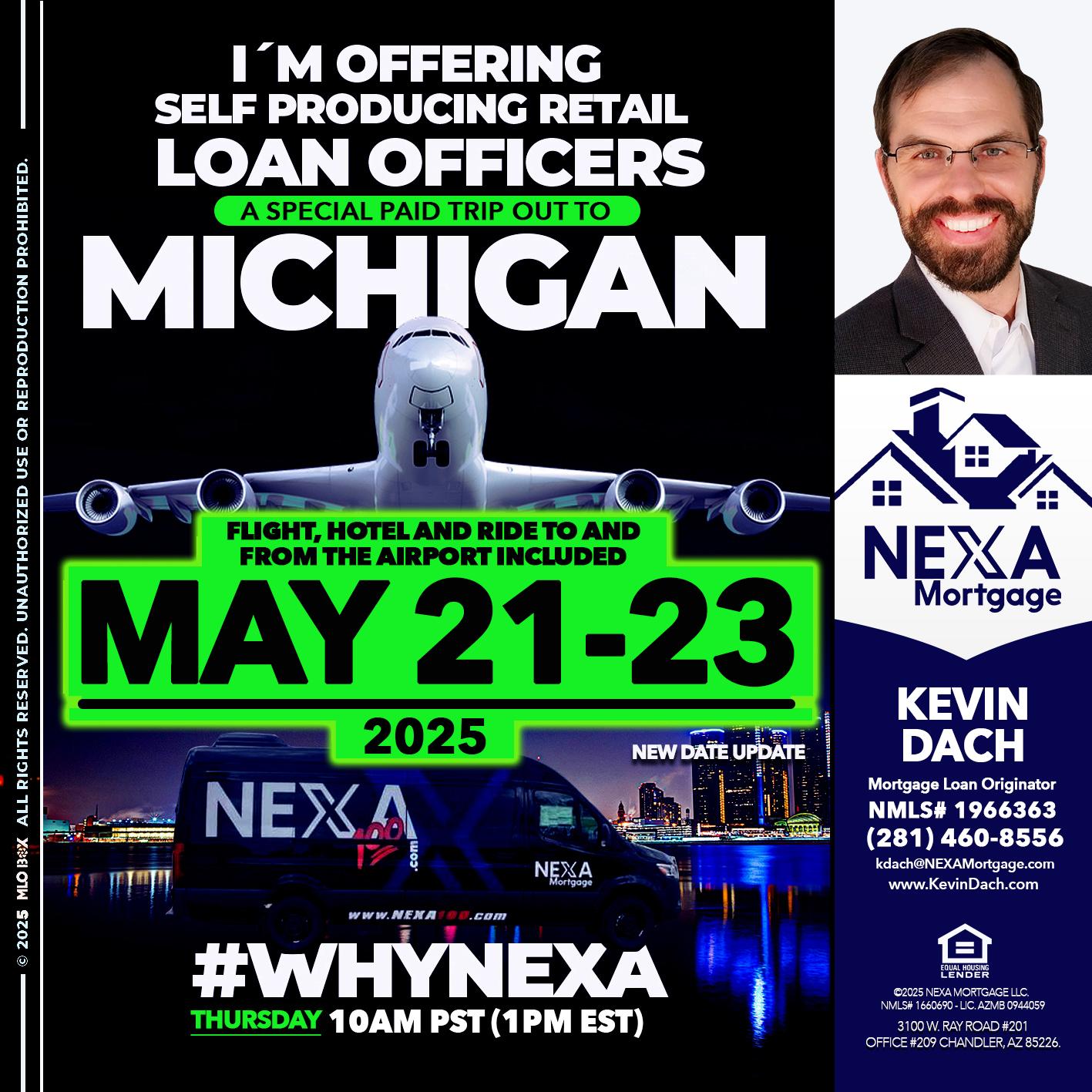 MICHIGAN TRIP - Kevin Dach -Loan Officer