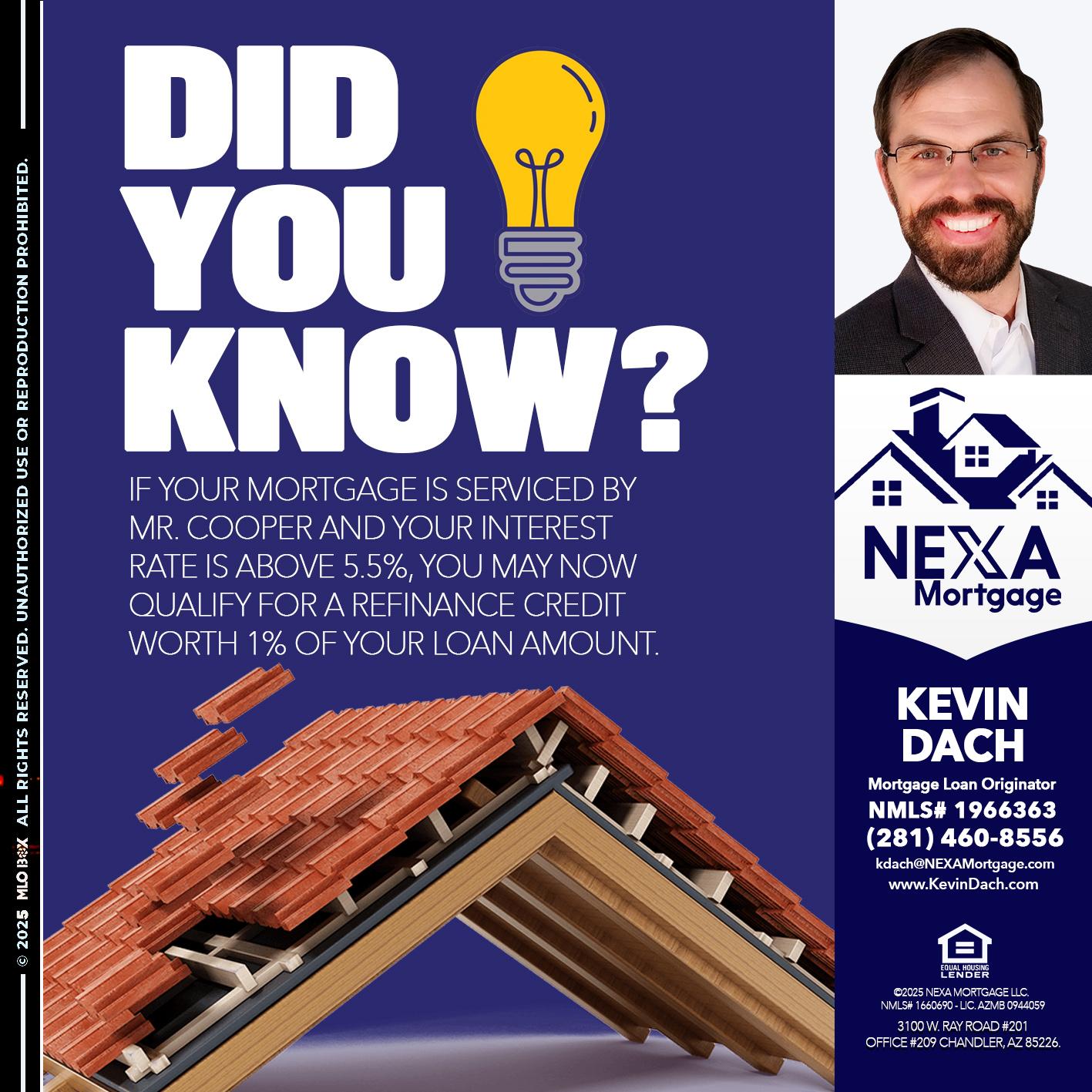 DID YOU KNOW? - Kevin Dach -Loan Officer