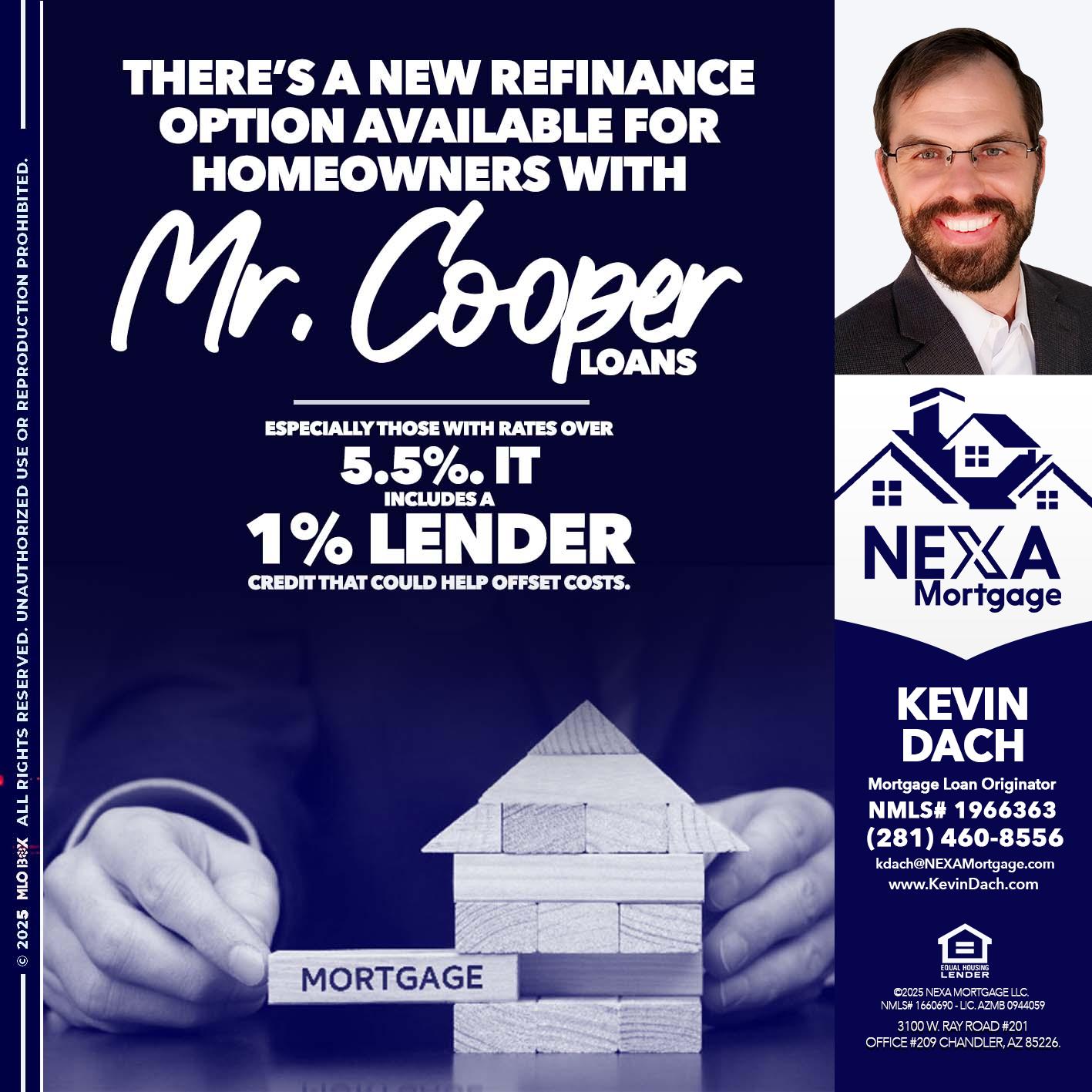 Mr. Cooper loans - Kevin Dach -Loan Officer