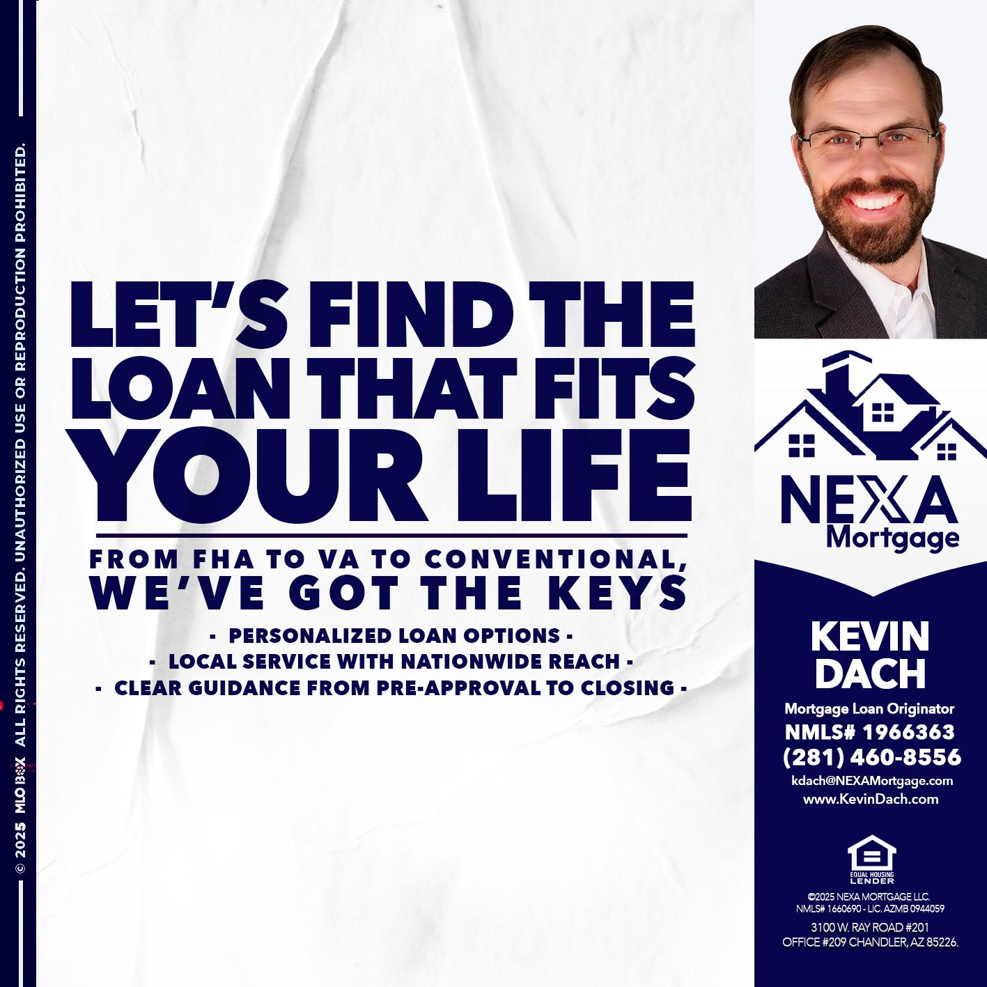 LETS FIND - Kevin Dach -Loan Officer