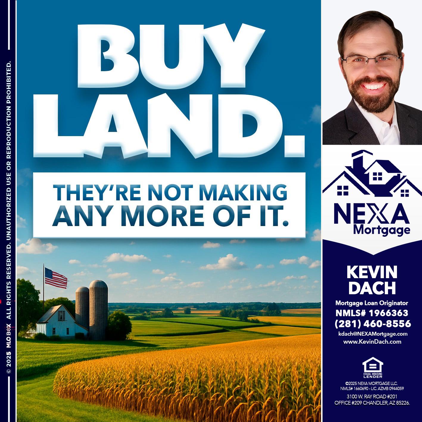 BUY LAND - Kevin Dach -Loan Officer
