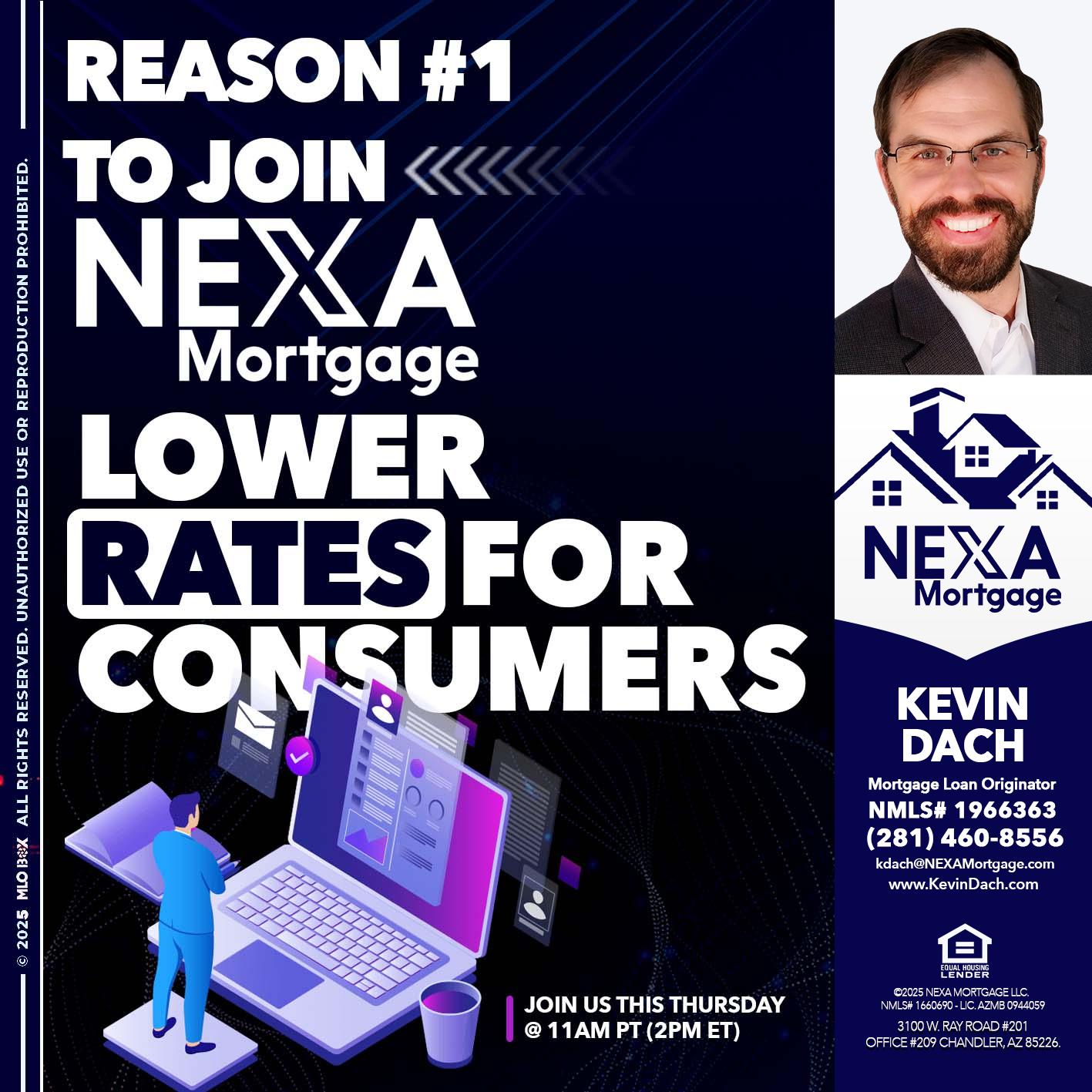 REASON 1 - Kevin Dach -Loan Officer