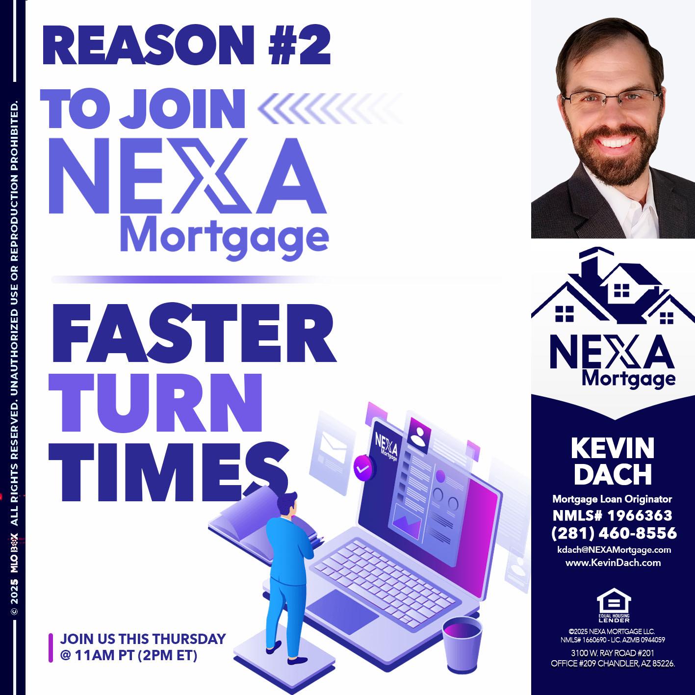 REASON 2 - Kevin Dach -Loan Officer