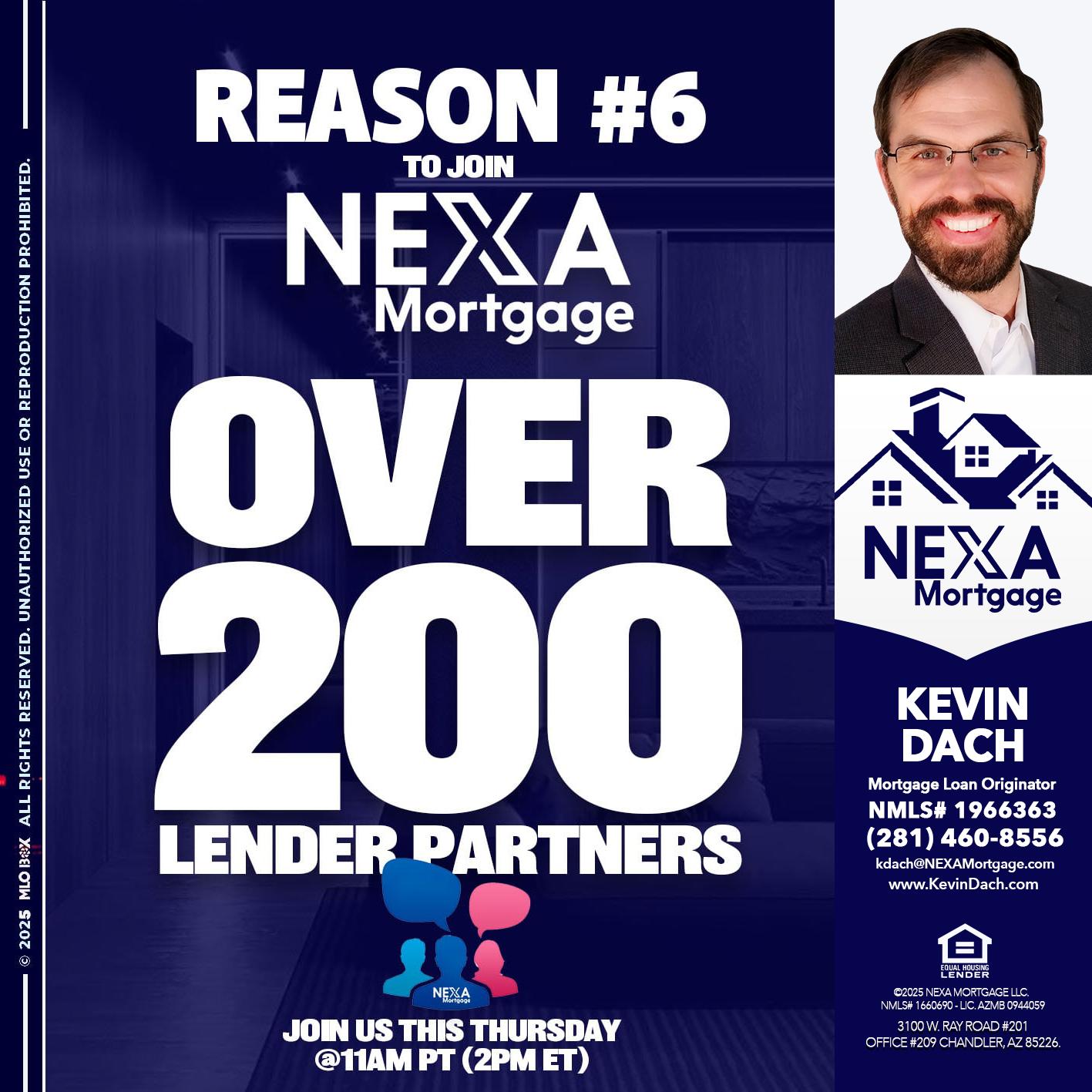 REASON 6 - Kevin Dach -Loan Officer