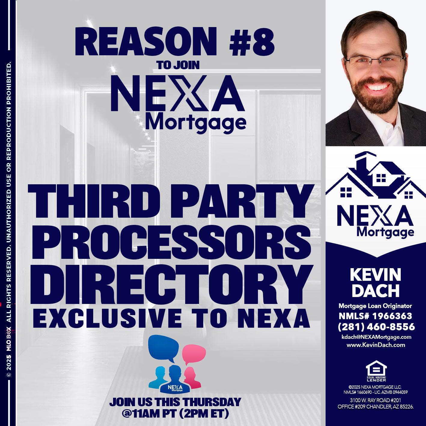 REASON 8 - Kevin Dach -Loan Officer