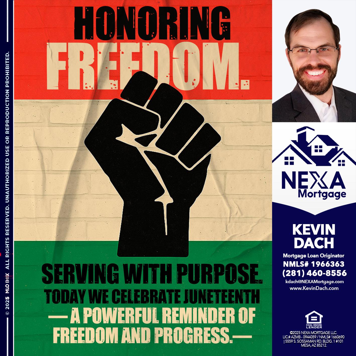 HONORING FREEDOM - Kevin Dach -Loan Officer