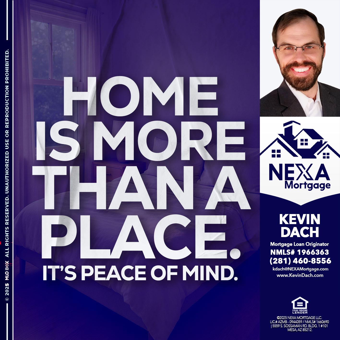 HOME IS MORE - Kevin Dach -Loan Officer