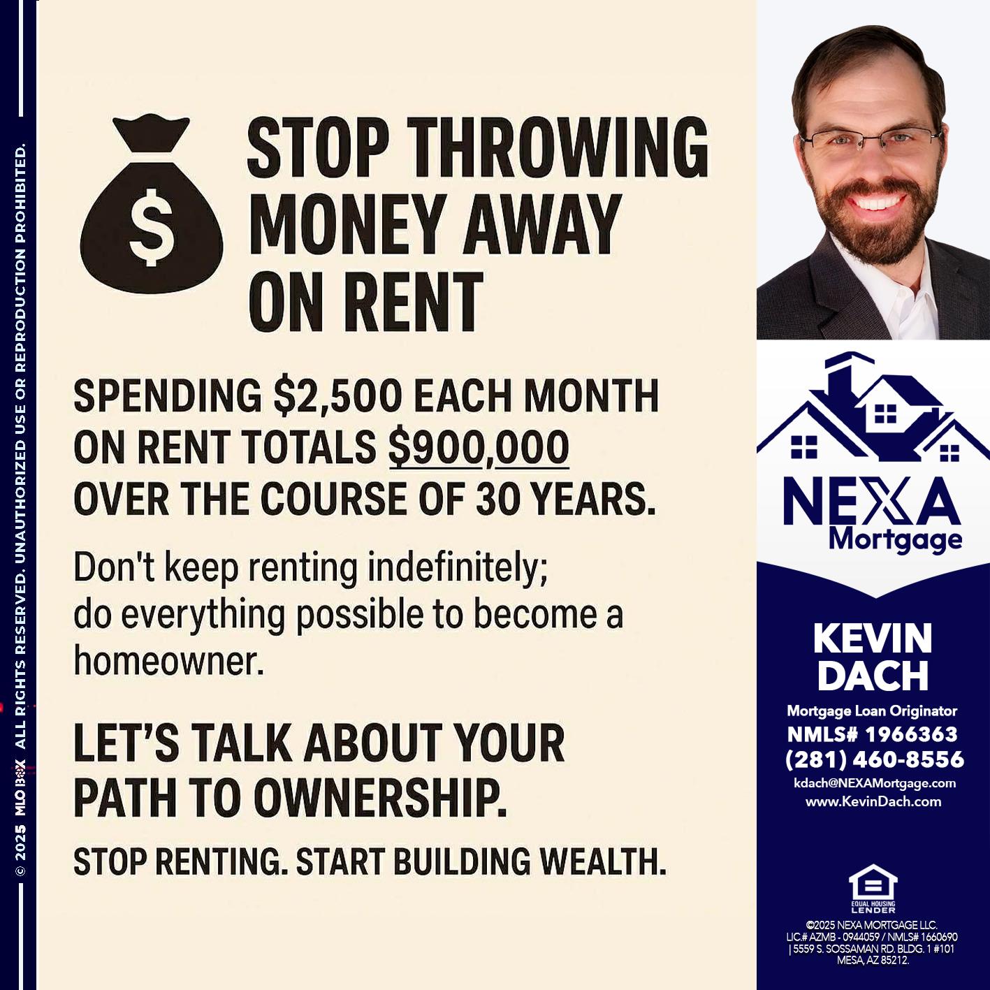 STOP THROWING - Kevin Dach -Loan Officer