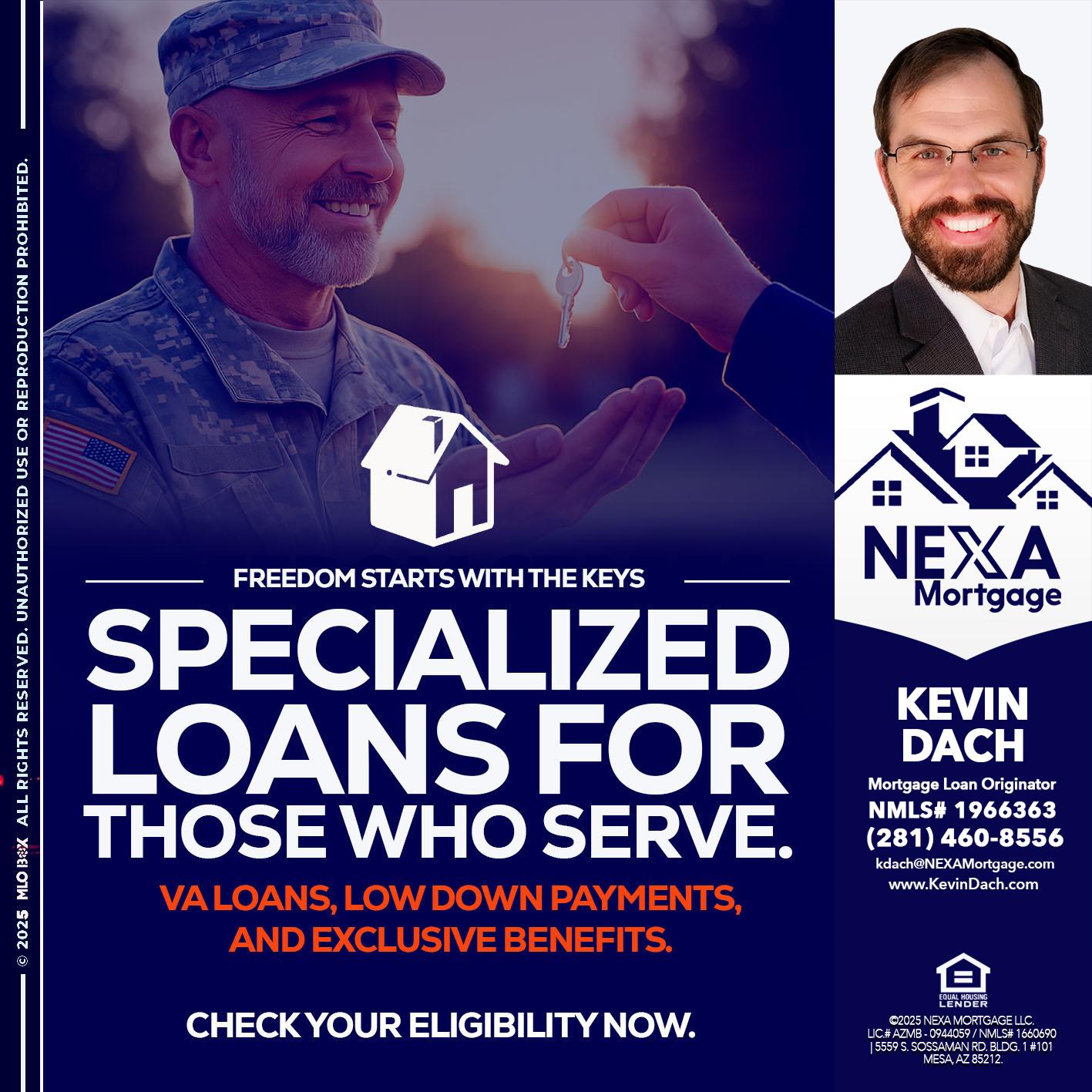 SPECIALIZED LOANS - Kevin Dach -Loan Officer