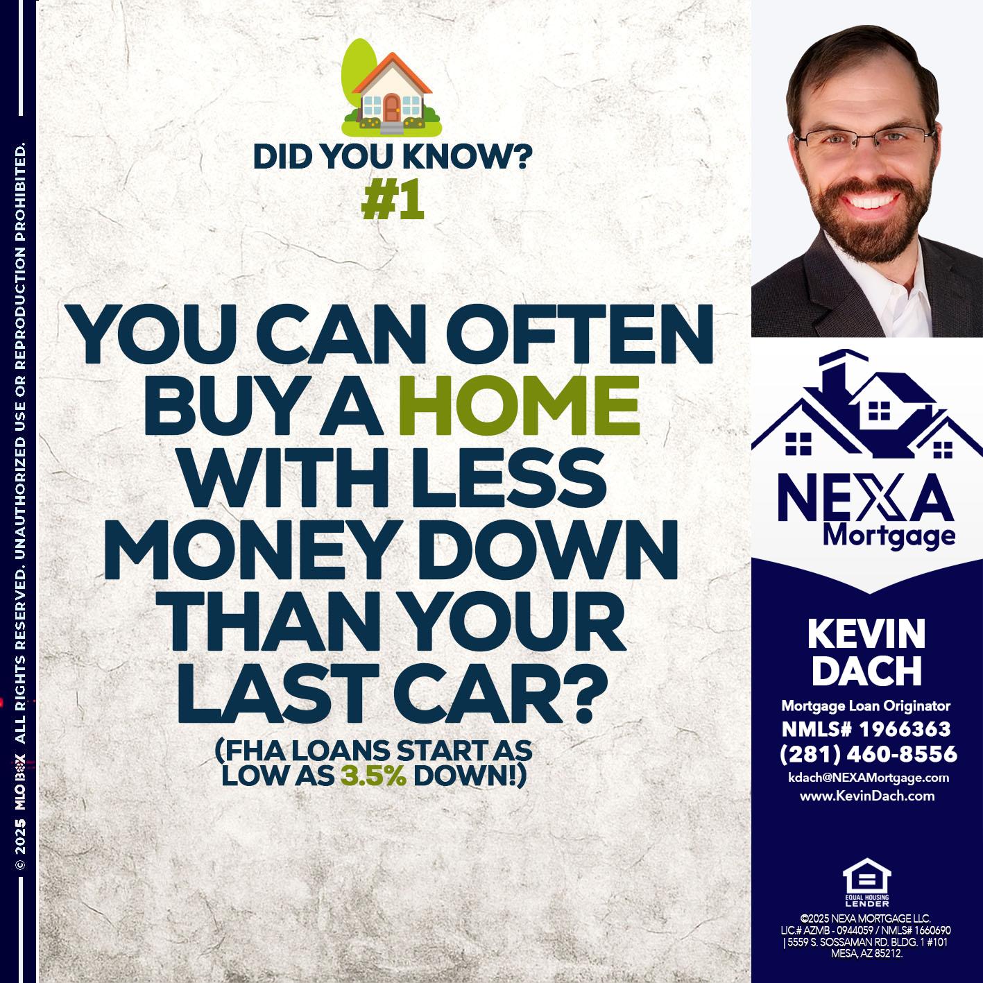 DID YOU KNOW #1 - Kevin Dach -Loan Officer