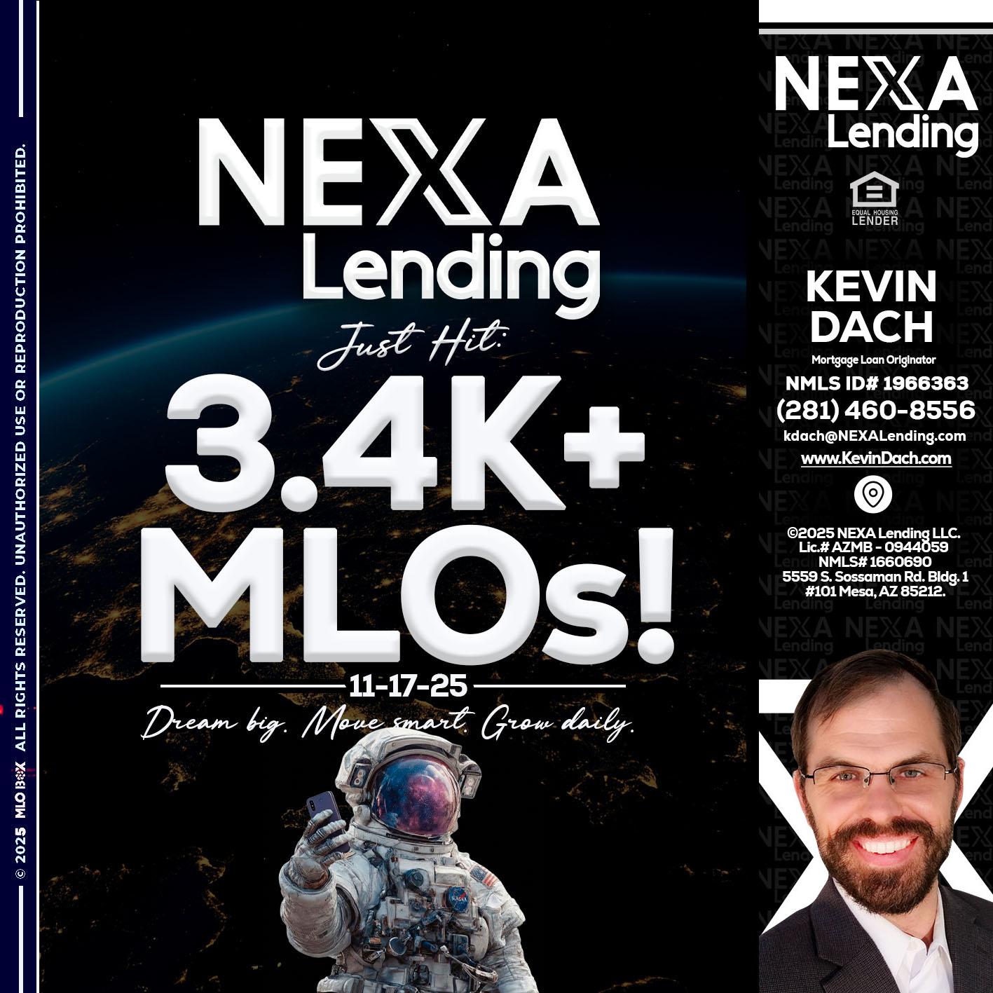 3.4K MLOs - Kevin Dach -Loan Officer