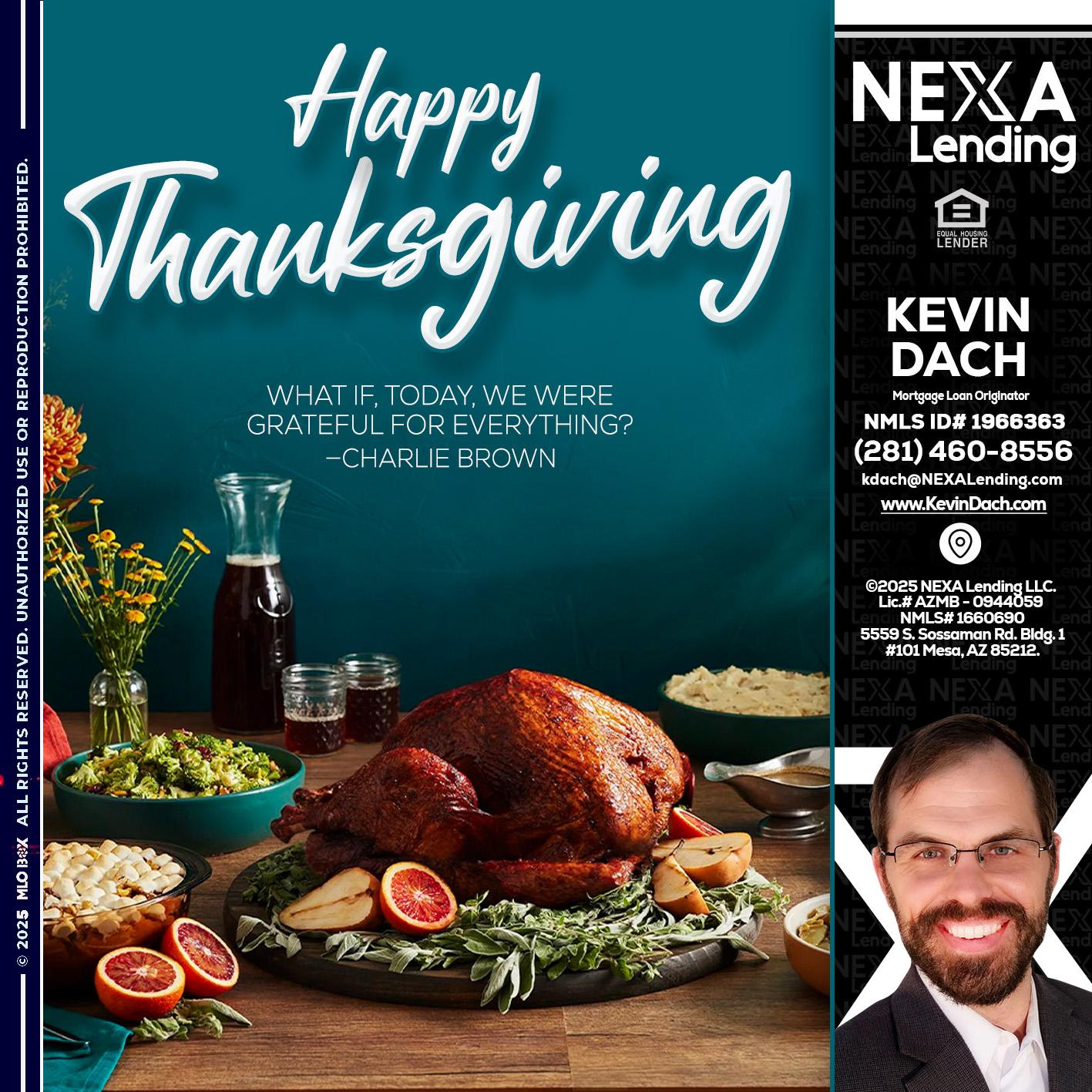 happy Thanksgiving - Kevin Dach -Loan Officer