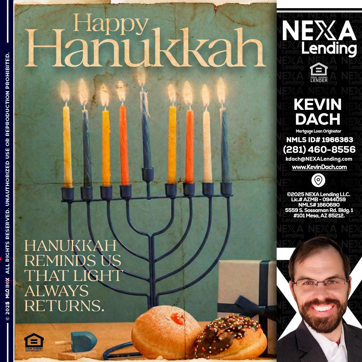 HAPPY HANUKKAH - Kevin Dach -Loan Officer