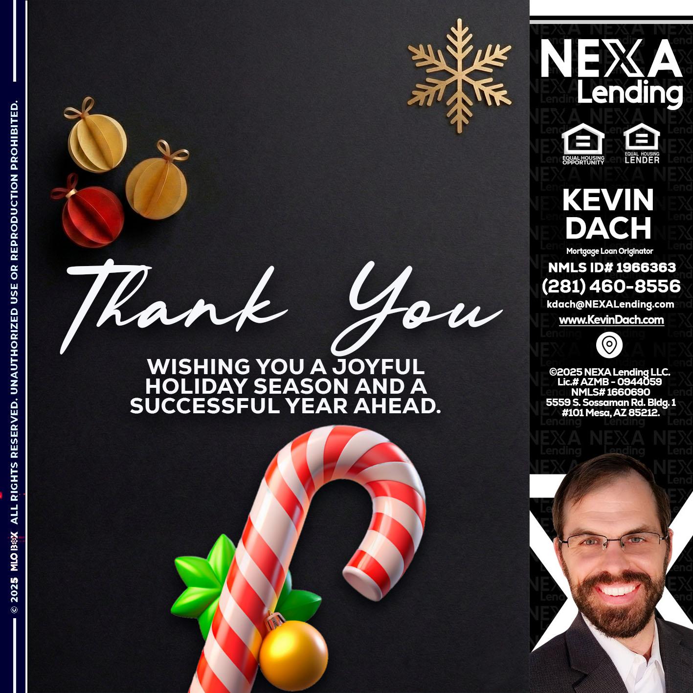 THANK YOU - Kevin Dach -Loan Officer