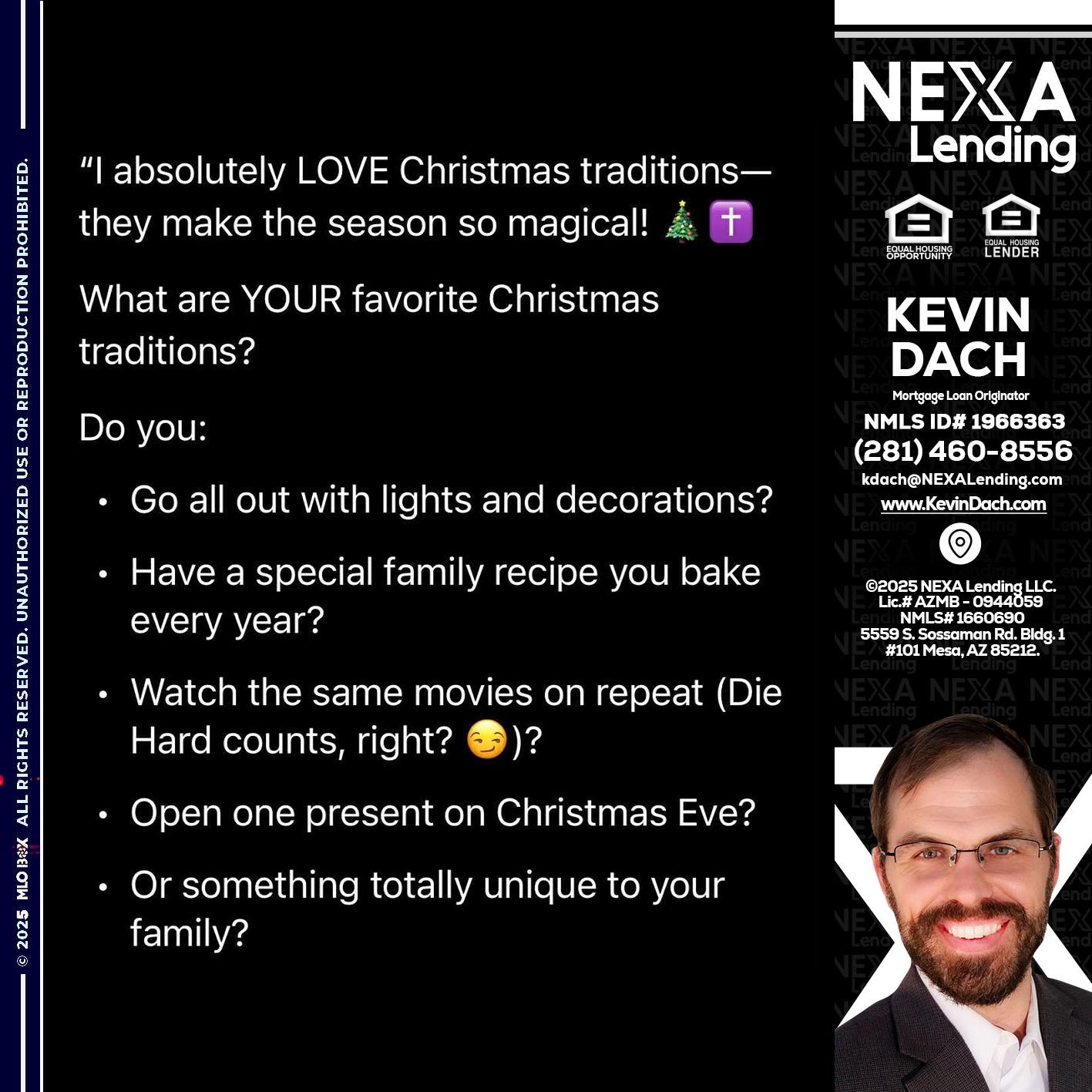 I love christmas - Kevin Dach -Loan Officer