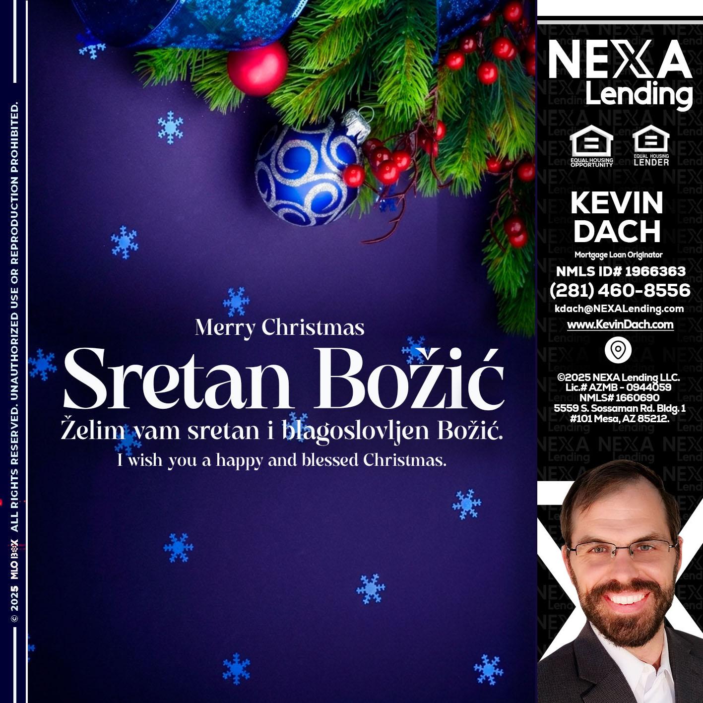 Sretan Božić - Kevin Dach -Loan Officer