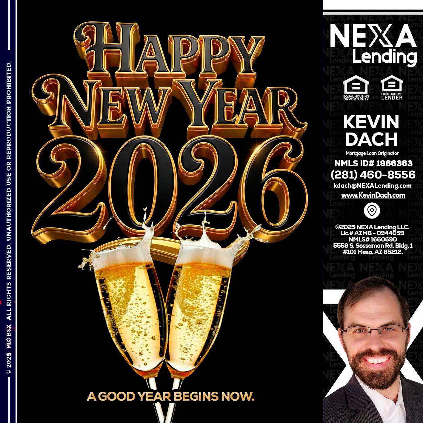 happy new year 2026 - Kevin Dach -Loan Officer
