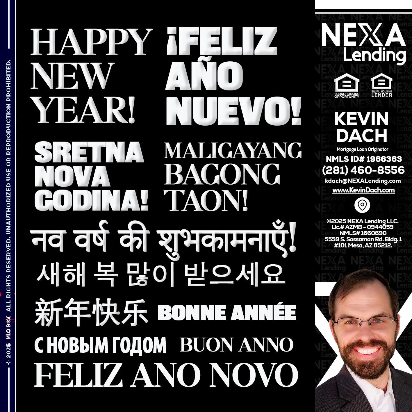 HAPPY NEW YEAR - Kevin Dach -Loan Officer