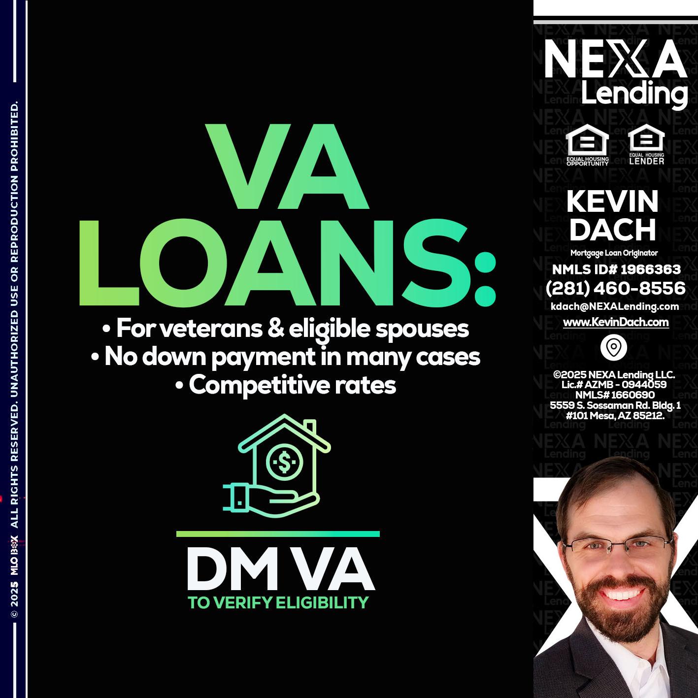 VA LOANS - Kevin Dach -Loan Officer