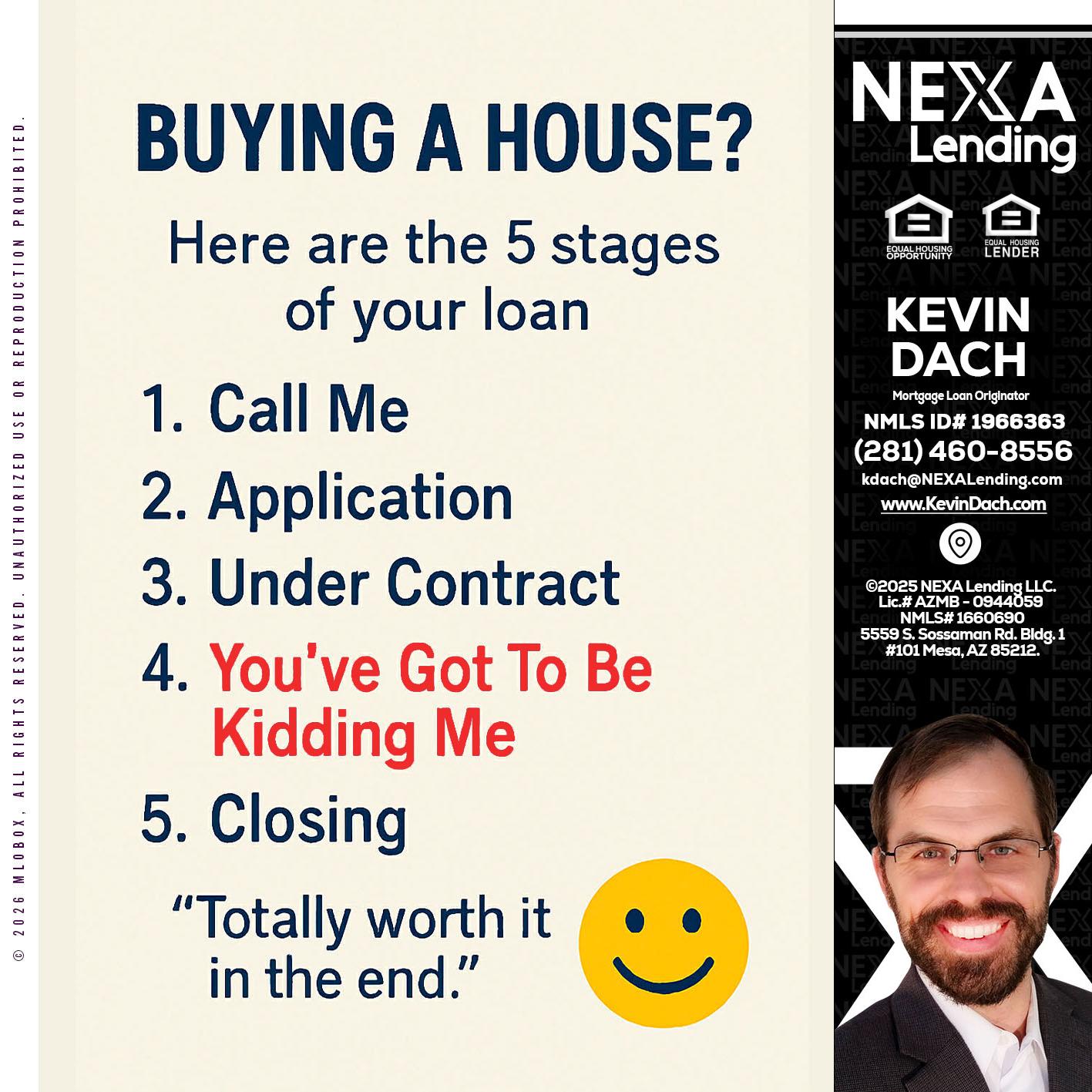 BUYING A HOUSE - Kevin Dach -Loan Officer