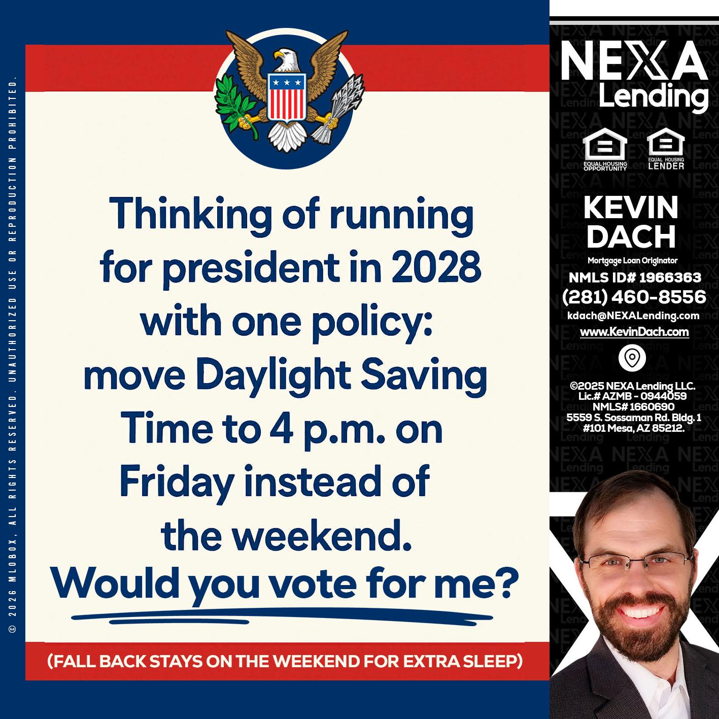 THINKING OF RUNING - Kevin Dach -Loan Officer