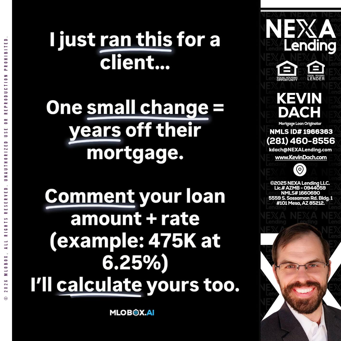 I JUST RAN - Kevin Dach -Loan Officer