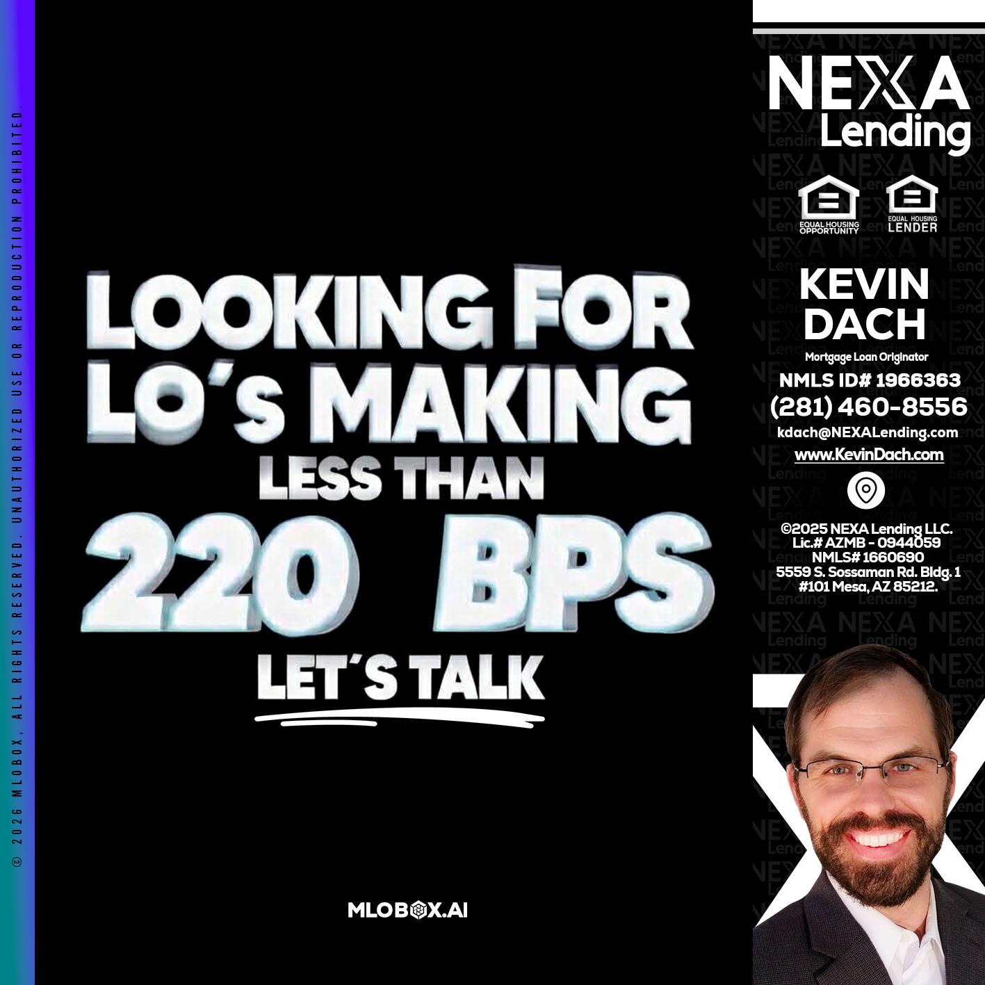 LOOKING FOR - Kevin Dach -Loan Officer