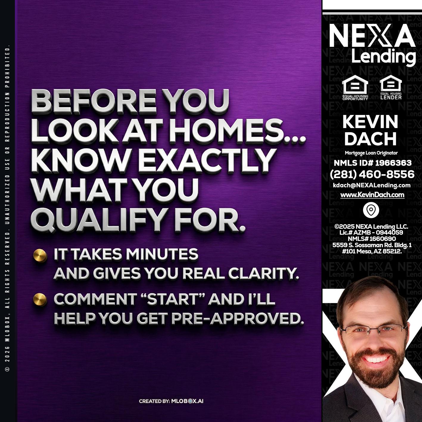 BEFORE YOU - Kevin Dach -Loan Officer