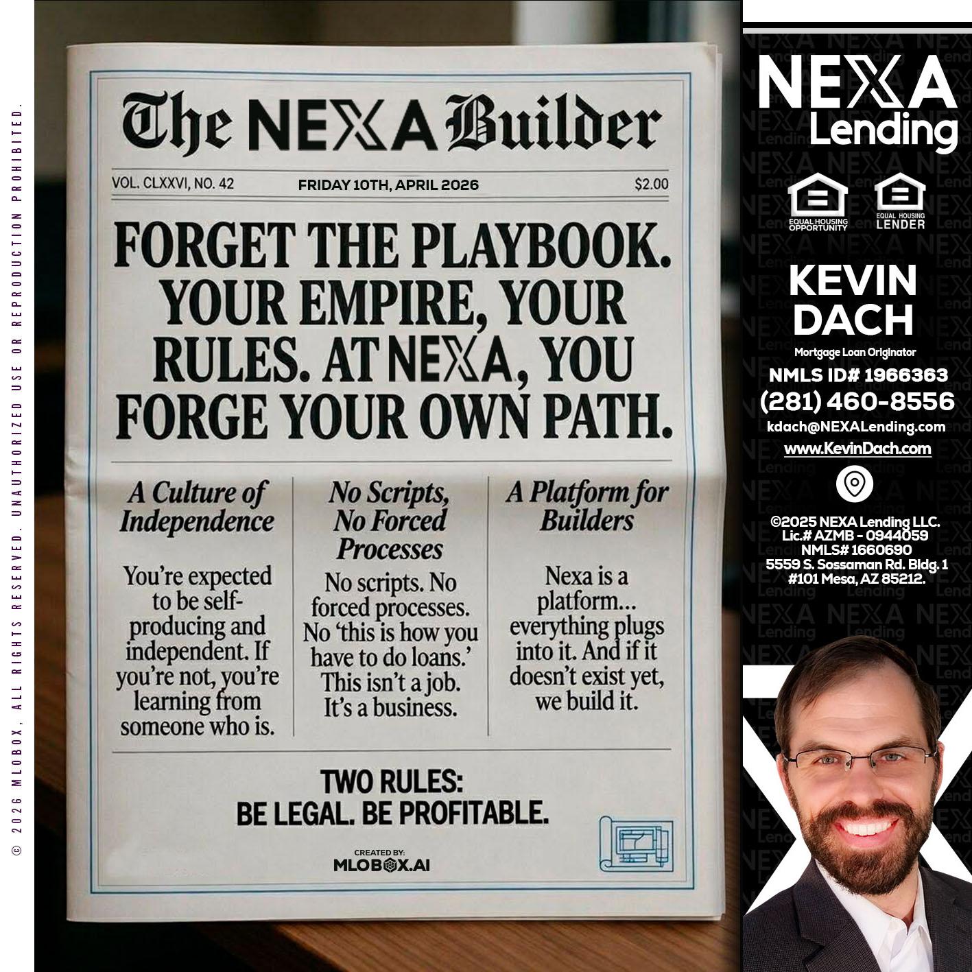 THE NEXA BUILDER - Kevin Dach -Loan Officer