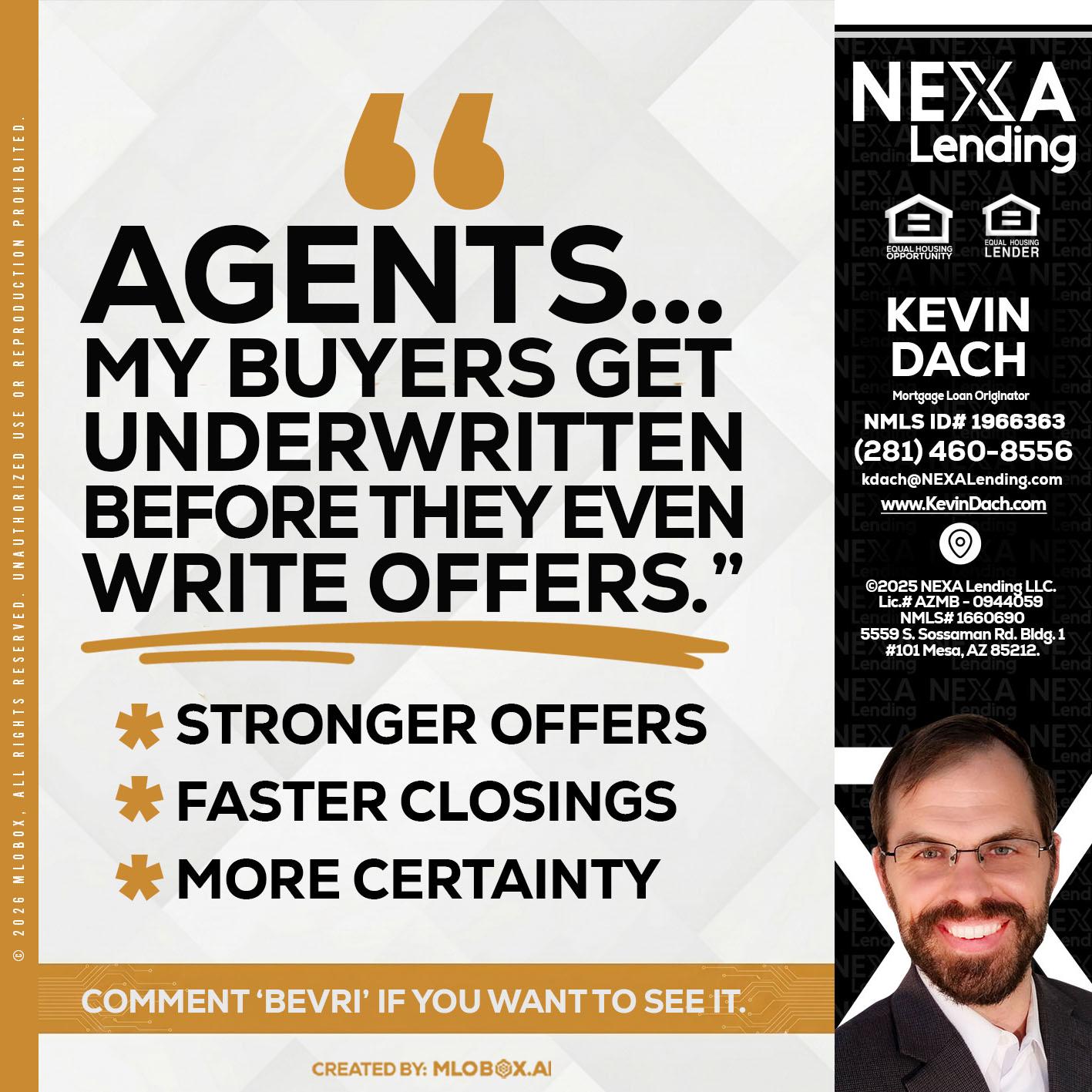 agents - Kevin Dach -Loan Officer