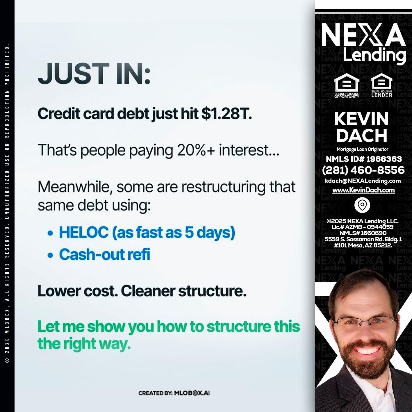 JUST IN - Kevin Dach -Loan Officer