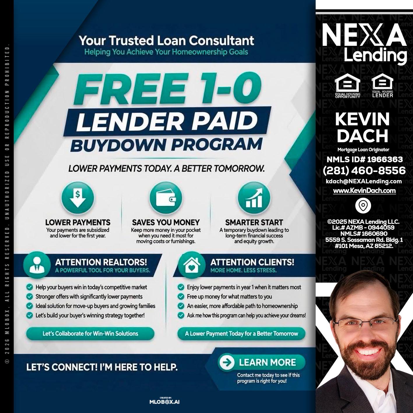 FREE 1-0 - Kevin Dach -Loan Officer