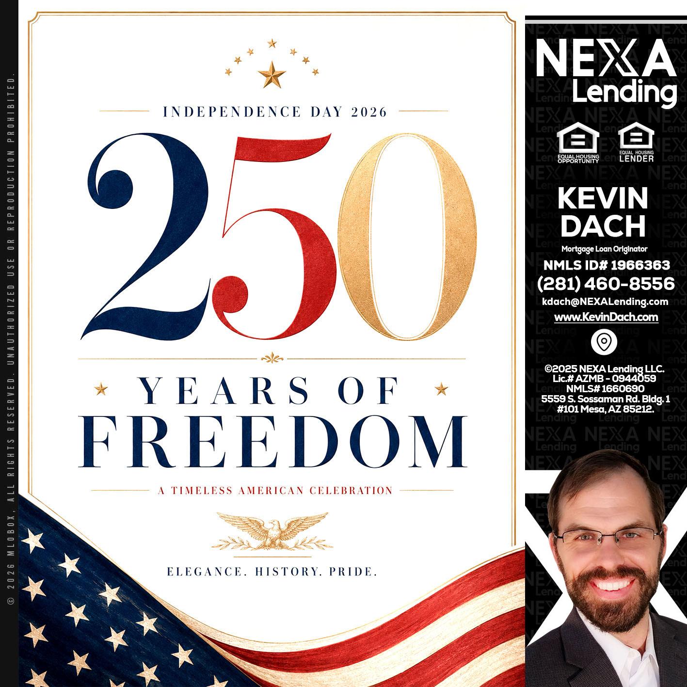 250 YEARS - Kevin Dach -Loan Officer