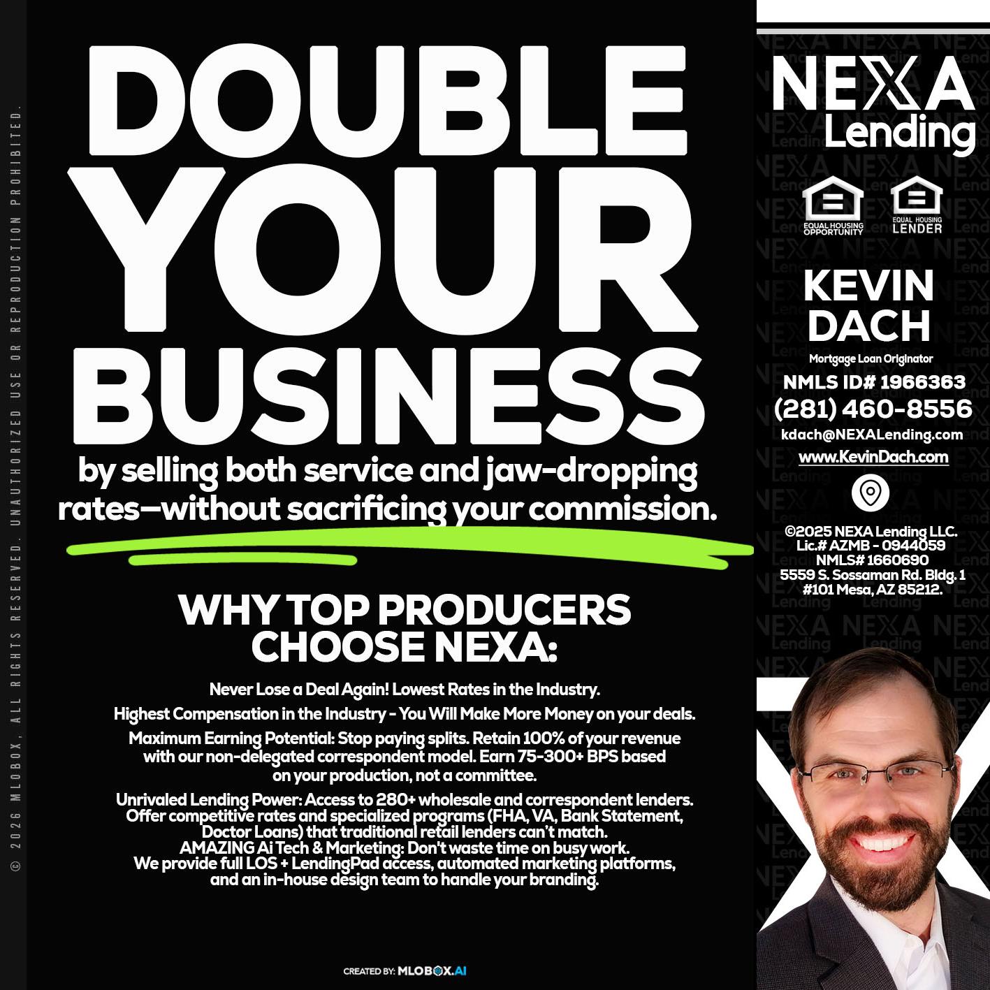 DOUBLE YOUR BUSINESS - Kevin Dach -Loan Officer