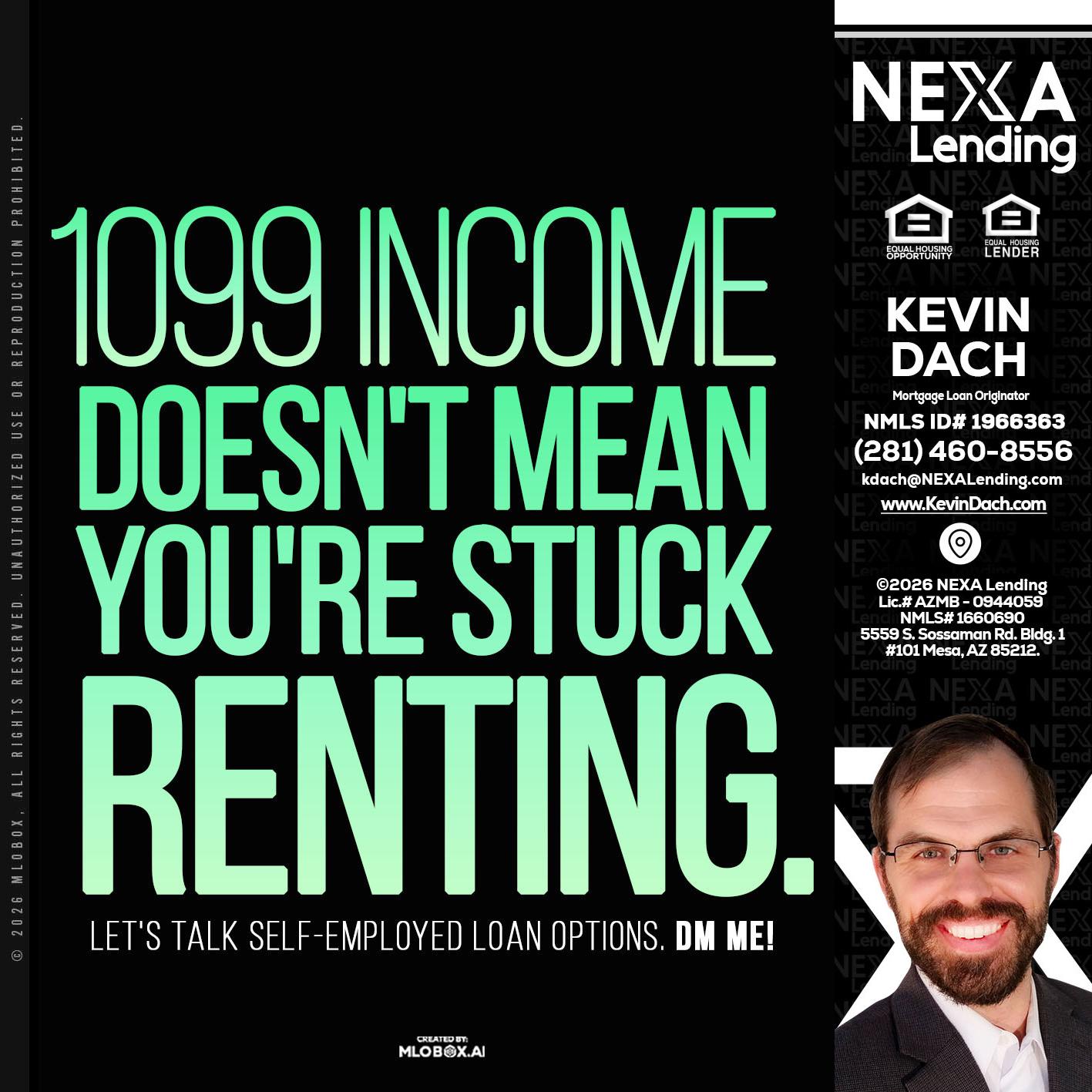 1099 income - Kevin Dach -Loan Officer