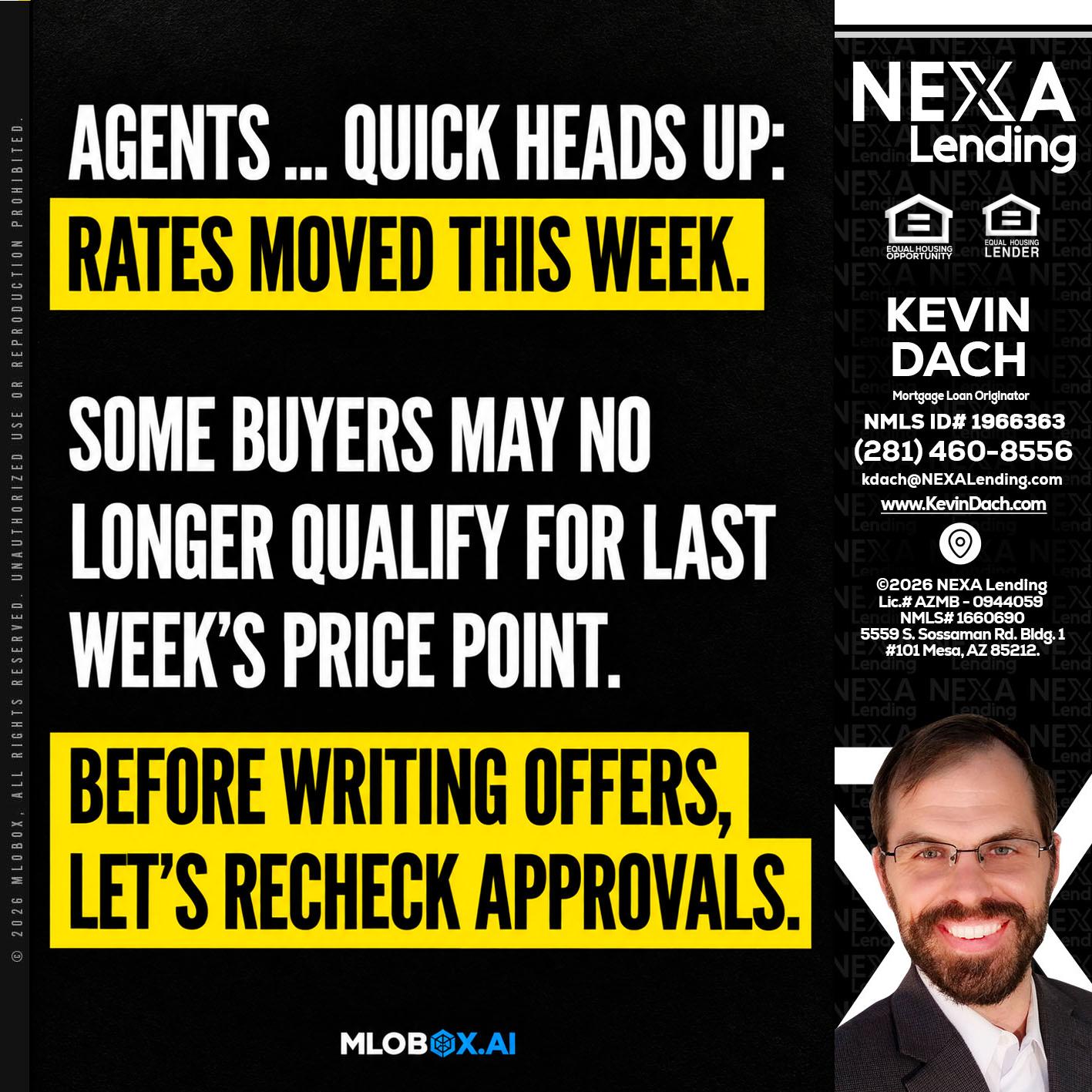AGENTS QUICK - Kevin Dach -Loan Officer