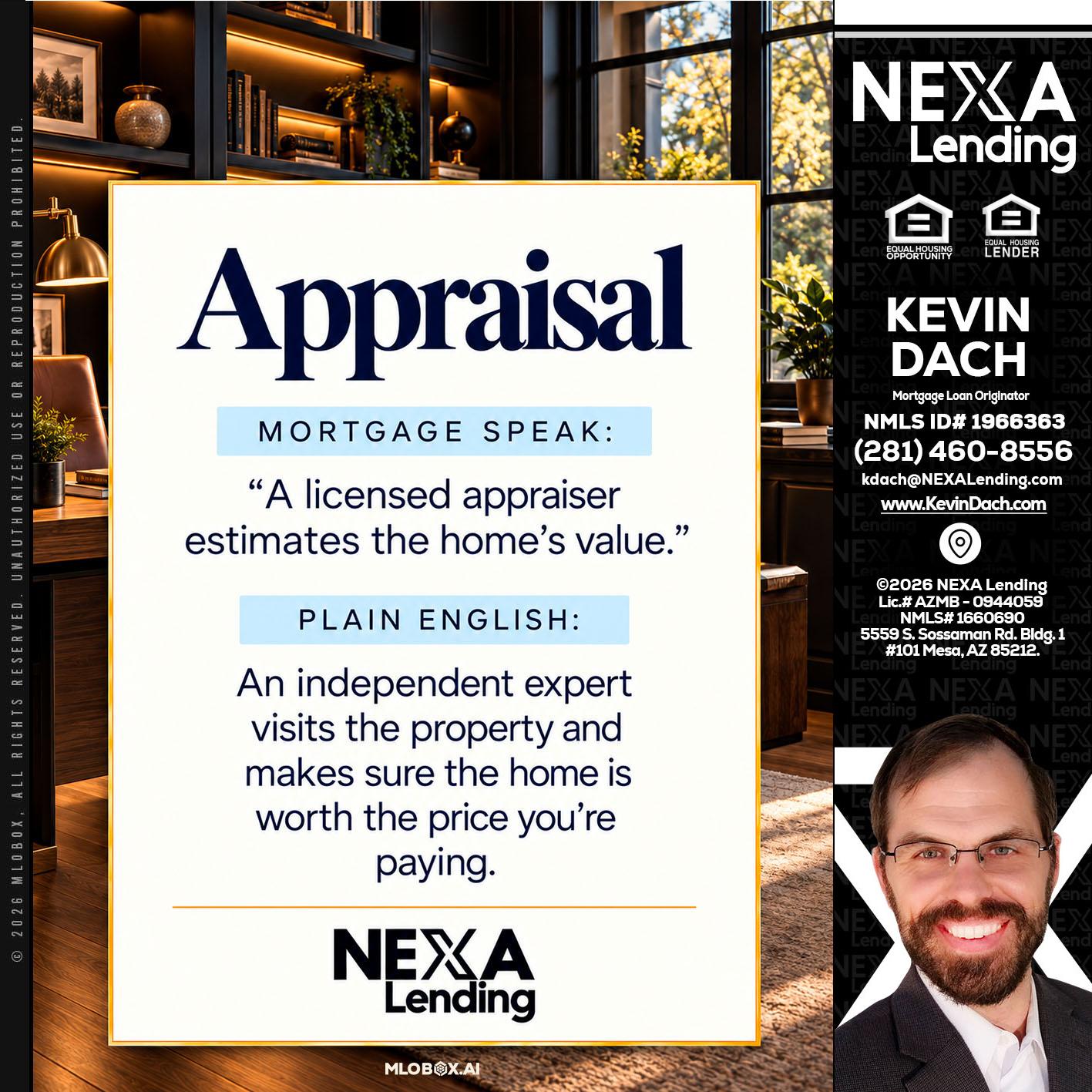 appraisal - Kevin Dach -Loan Officer