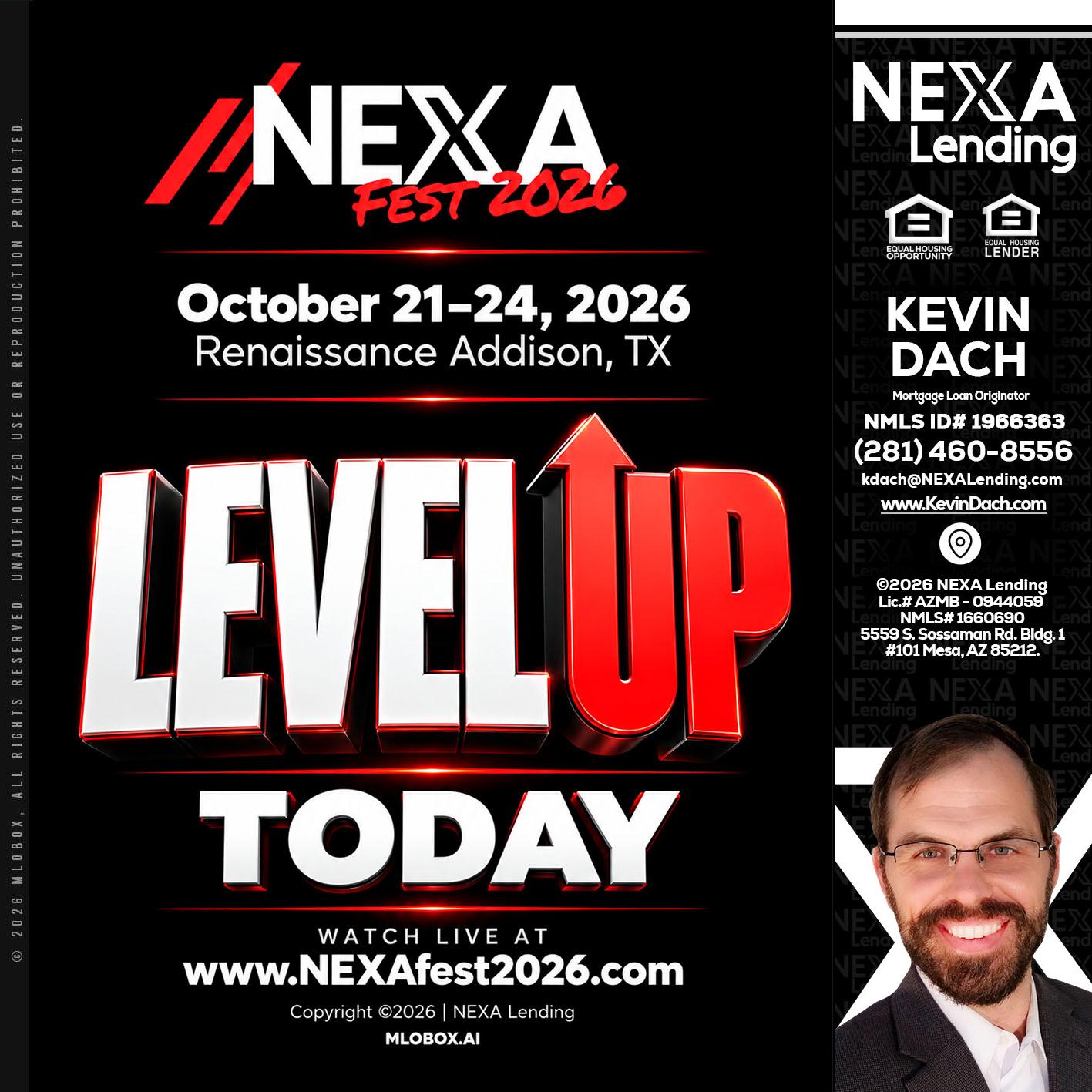 LEVEL UP TODAY - Kevin Dach -Loan Officer
